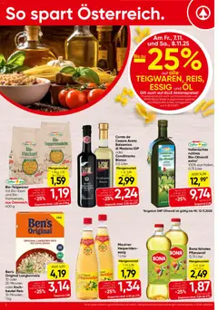 Spar Flugblatt - Burgenland ab 06.11.2025 gültig | Seite: 2 | Produkte: Fertiggerichte, Öl, Reis
