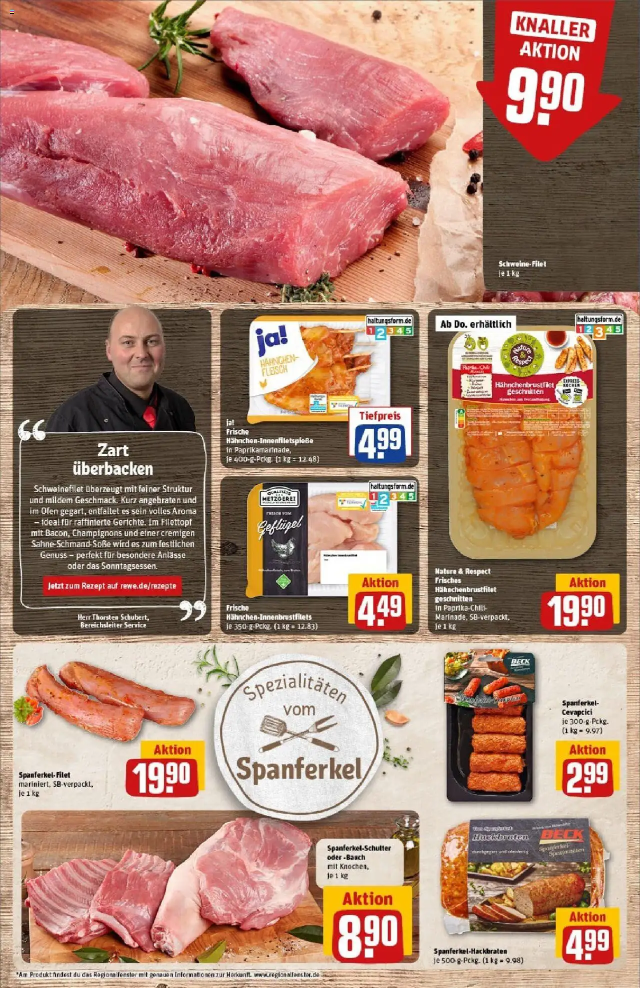 Rewe prospekt Heppenheim	 - gültig ab dem 06.07.2025 | Seite: 8 | Produkte: Hahnchen, Schweinefilet, Champignons, Soße