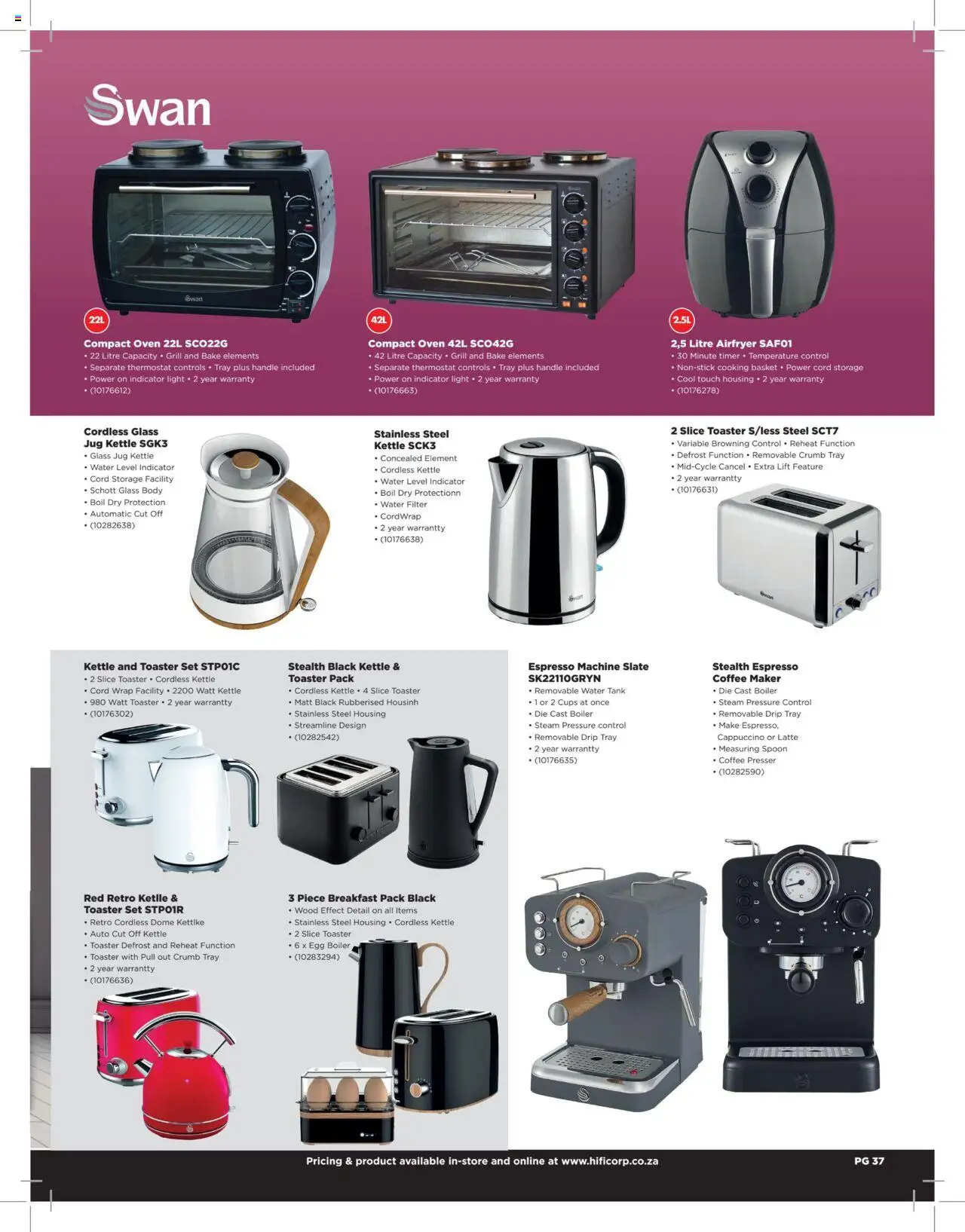 New HiFi Corp catalogue – valid from 12.02.2024 | Page: 37 | Products: Coffee maker, Kettle, Drip tray, Water