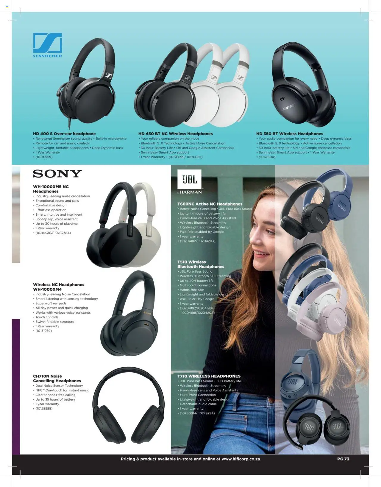 New HiFi Corp catalogue – valid from 12.02.2024 | Page: 73 | Products: Headphones, Battery, Pads, Remote