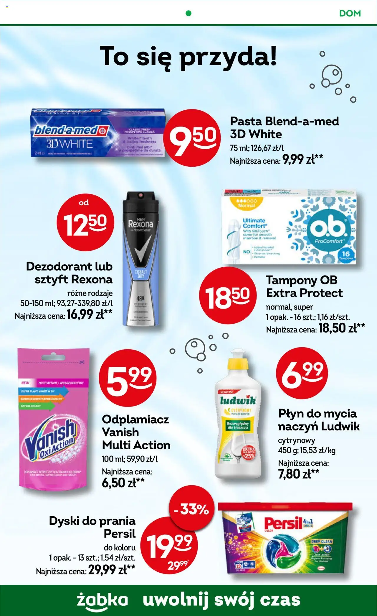 Żabka Gazetka od 10.09.2025 | Strona: 74 | Produkty: Vanish, Persil, Dezodorant, Tampony ob