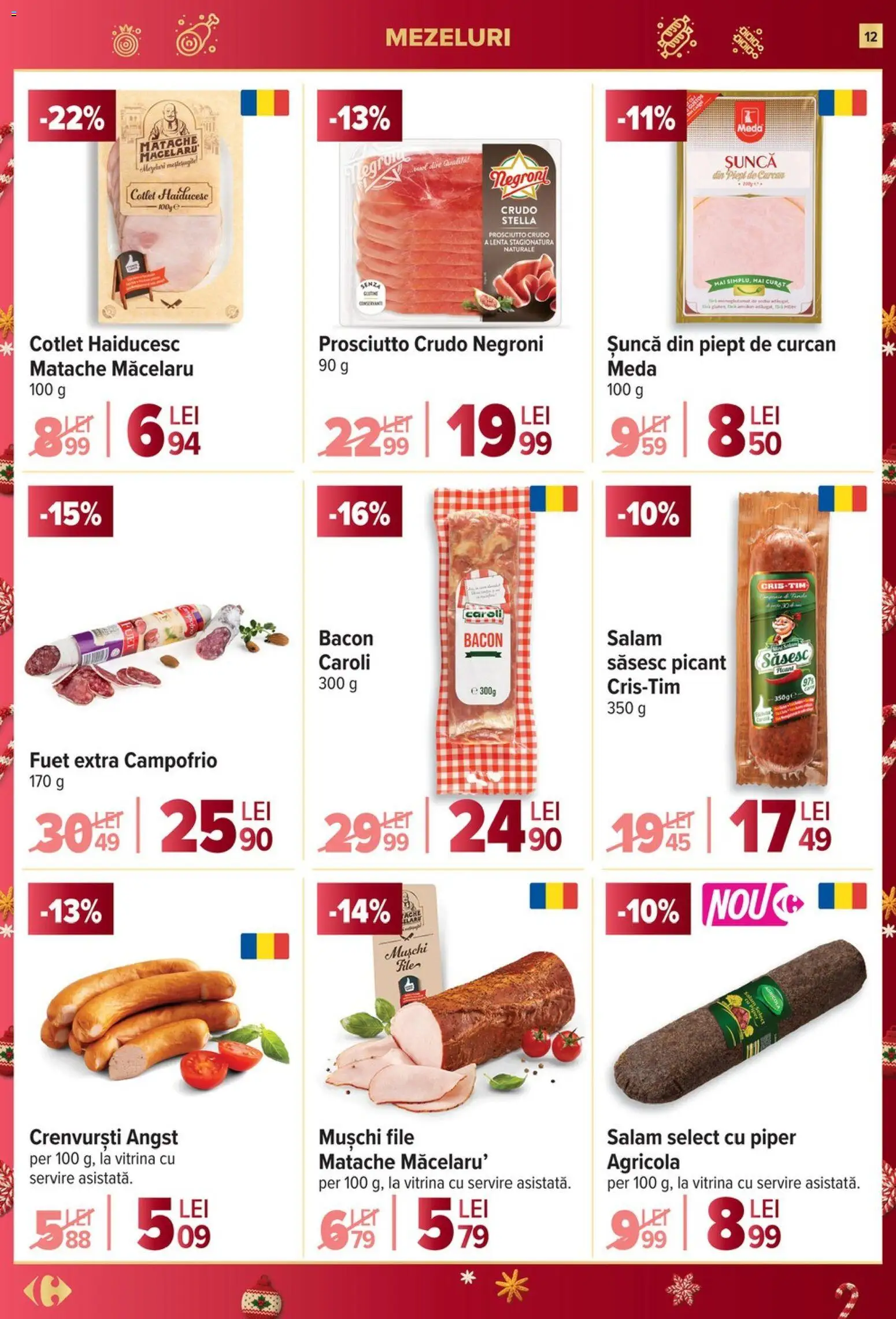 Noul catalog Carrefour – valabil de la 27.12.2025 | Pagină: 12 | Produse: Lait de coco, Crenvurști, Salam, Piper