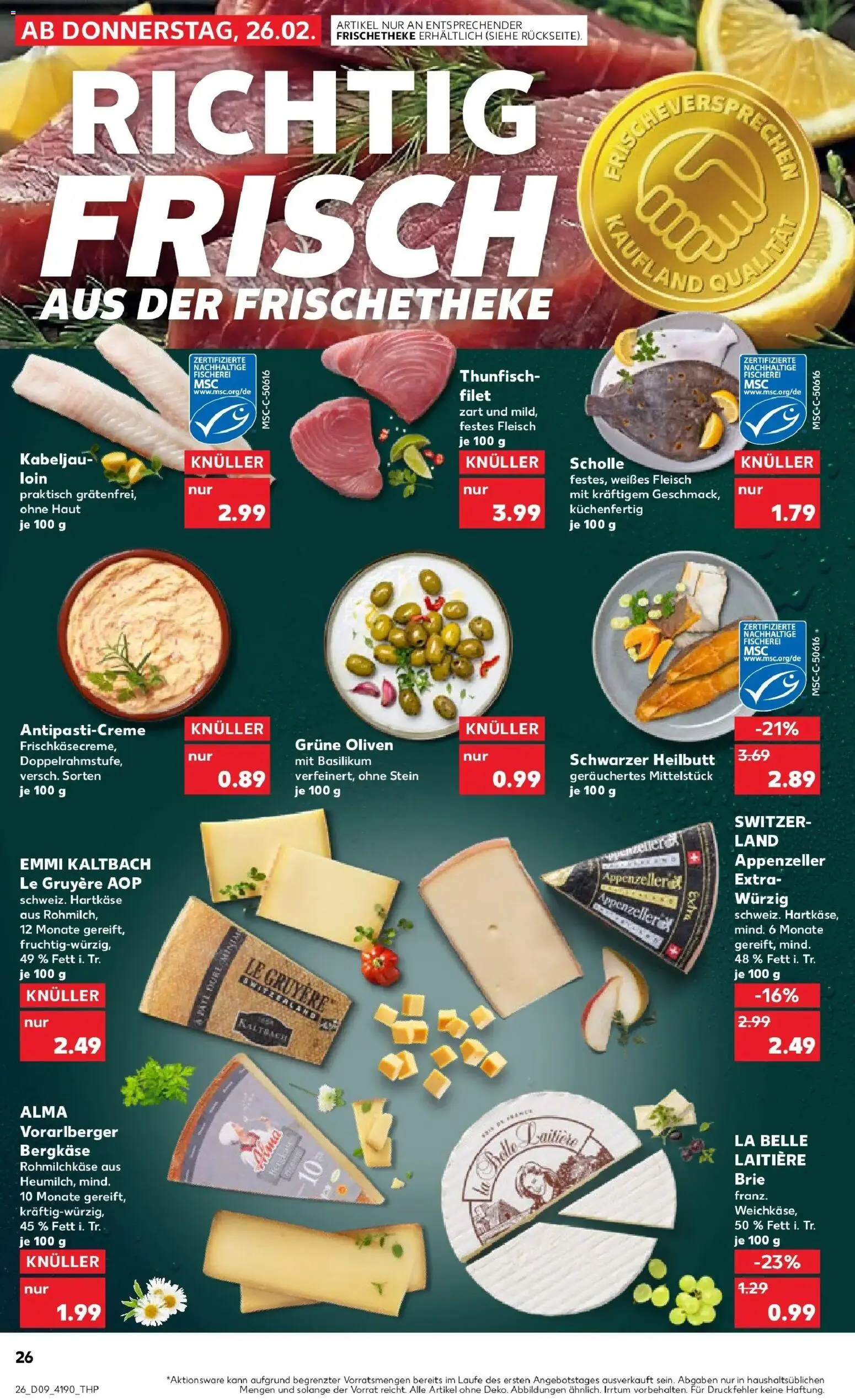 Kaufland prospekt Bretten	 – gültig ab 26.02.2026 | Seite: 26 | Produkte: Thunfisch, Fleisch
