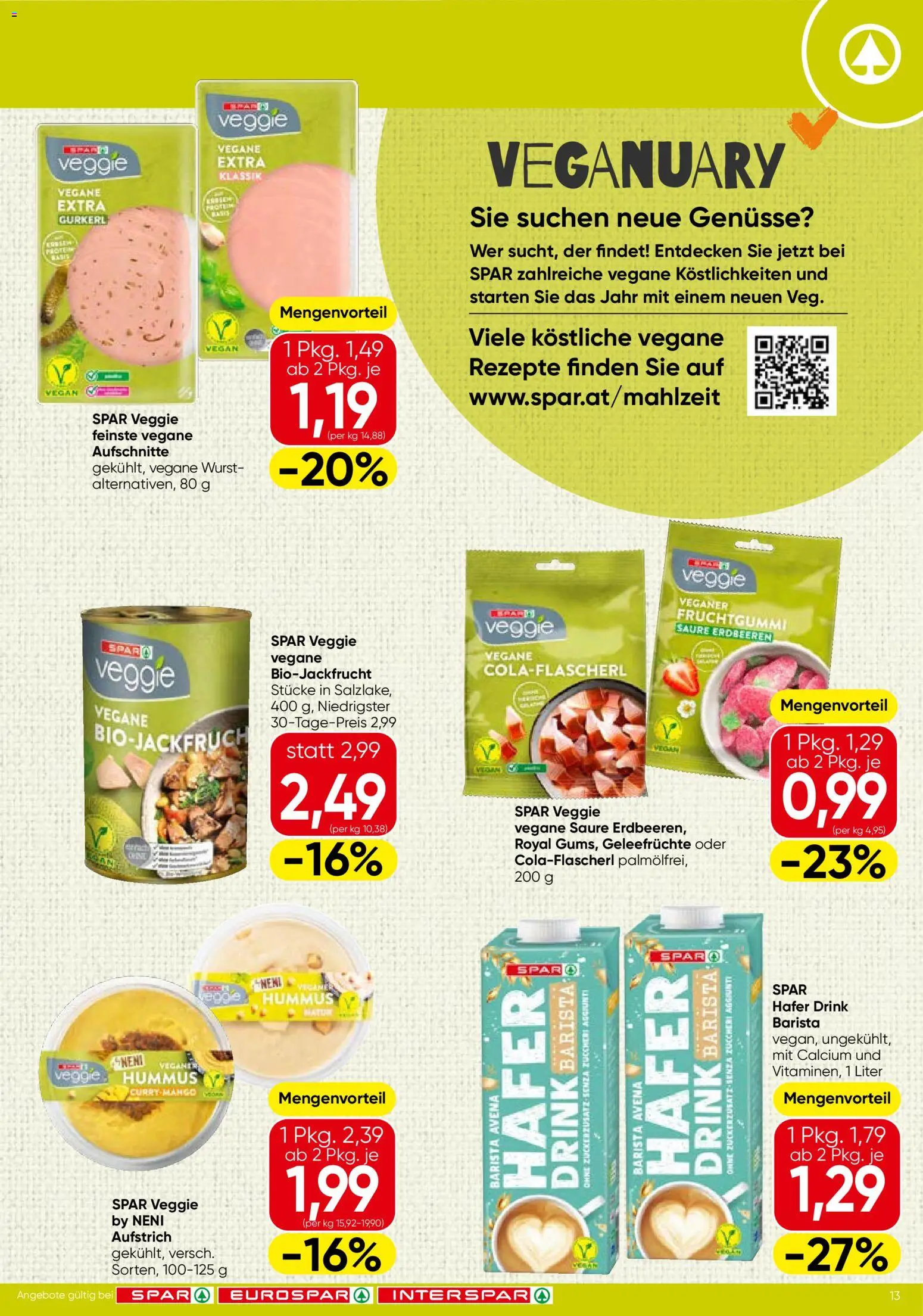 Spar Flugblatt - Steiermark gültig ab 02.01.2026 | Seite: 13 | Produkte: Erdbeeren, Wurst