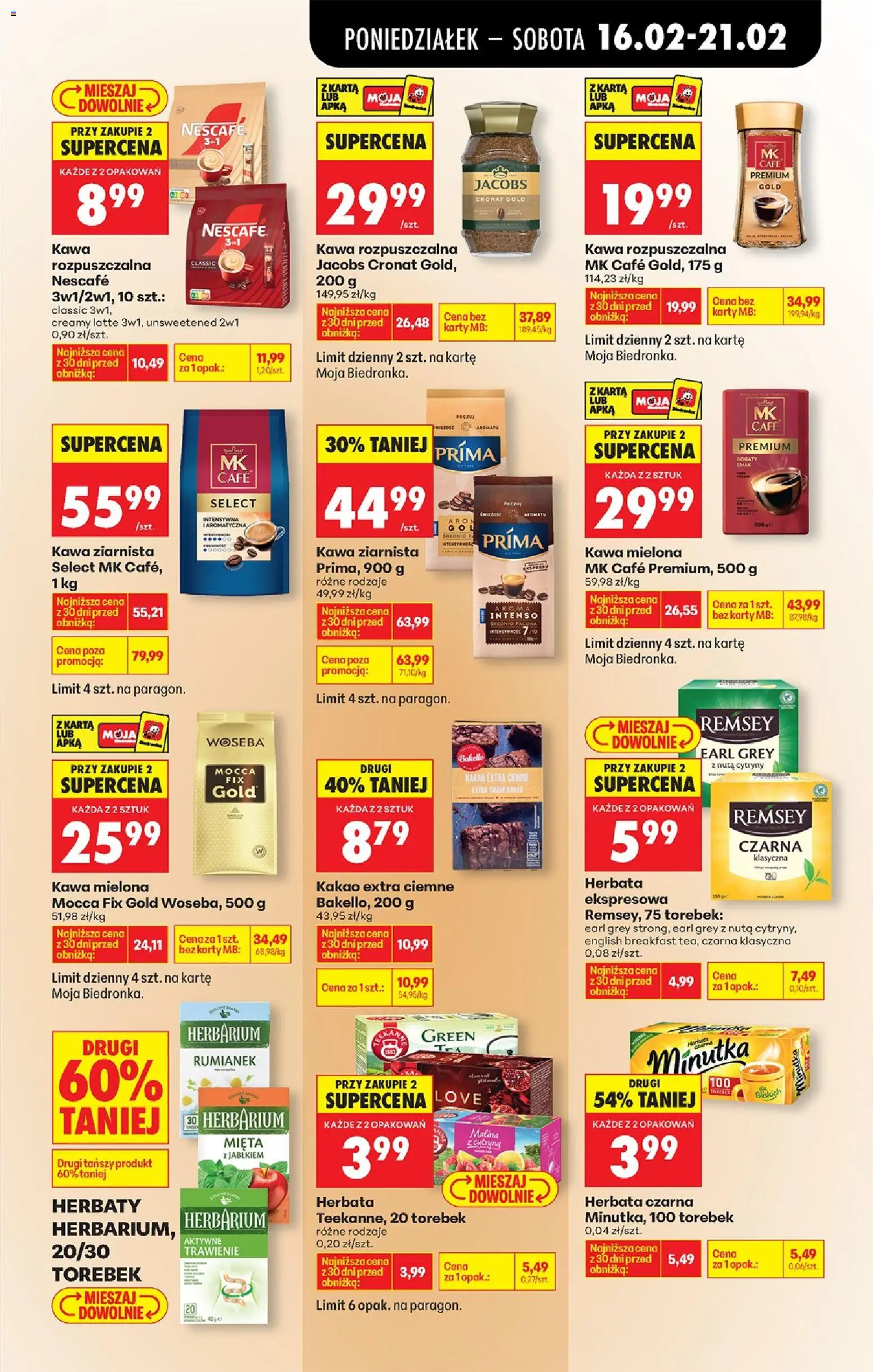 Biedronka Polsko leták od 16.02.2026 | Strana: 59 | Produkty: Minutka, Jacobs, Karty, Kakao
