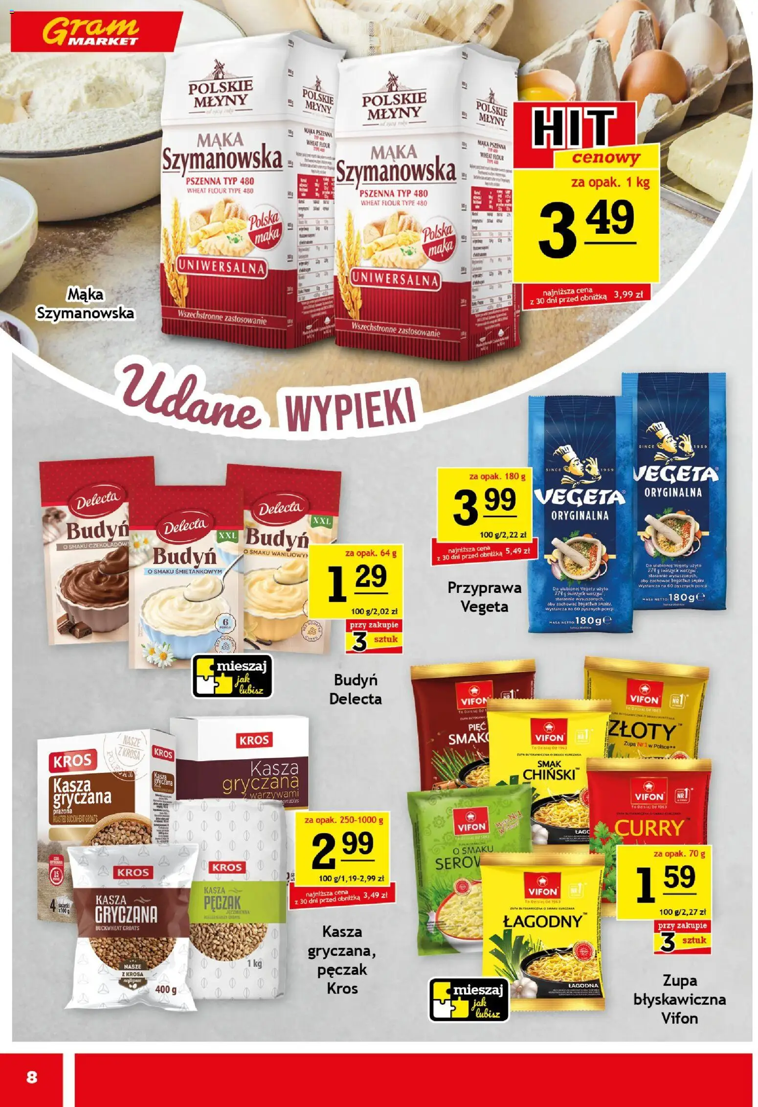 Gram Market Gazetka od 21.01.2026 | Strona: 8 | Produkty: Kasza, Curry, Vifon, Zupa