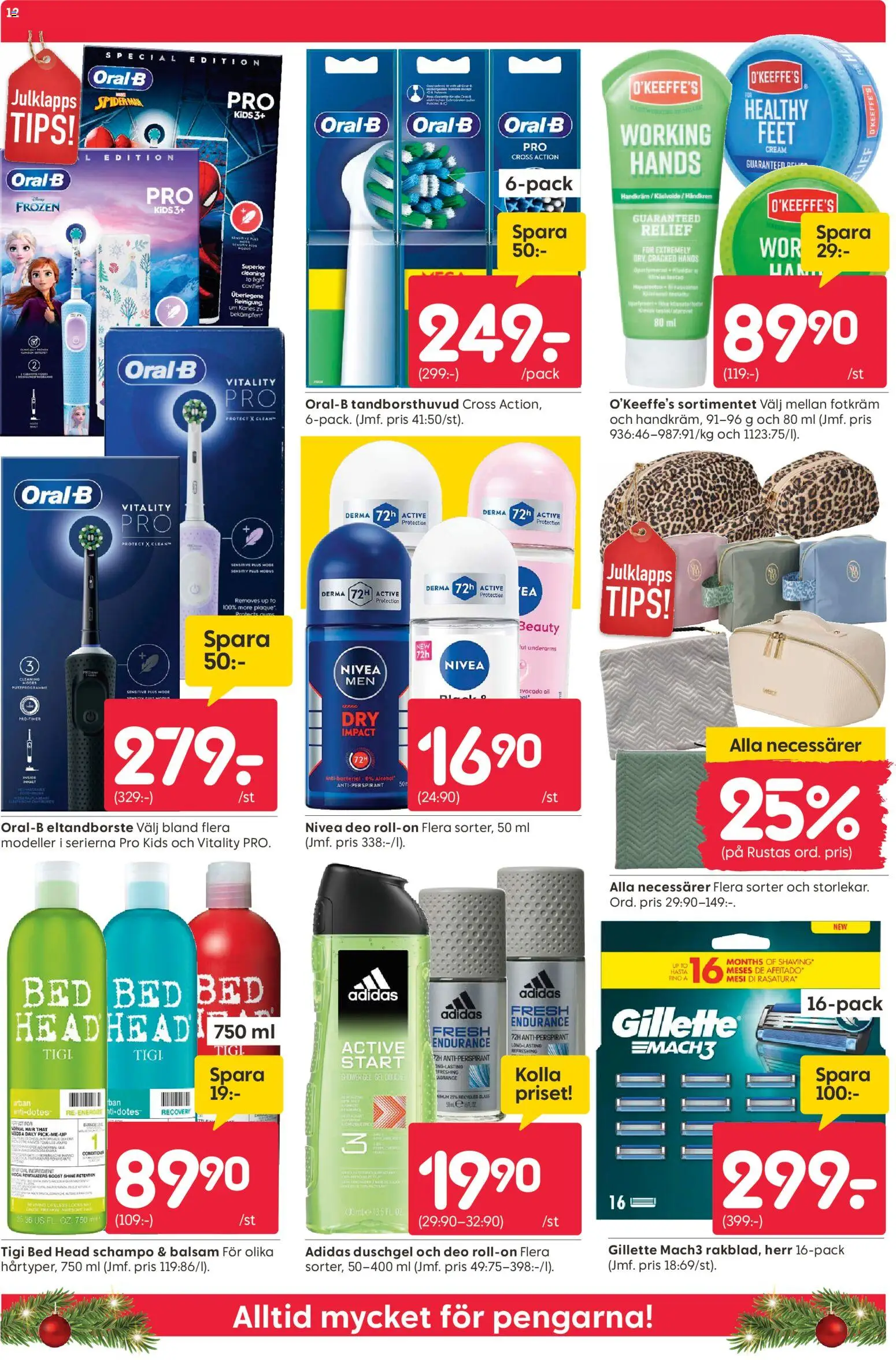 Rusta reklamblad aktuell från 08.12.2025 | Sida: 12 | Produkter: Eltandborste, Balsam, Handkräm, Antiperspirant