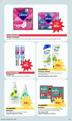 Hemköp - erbjudanden - Förhandsvisning av reklamblad från butik Hemköp aktuell från 24.11.2025 | Sida: 12 | Produkter: Trosskydd, Balsam, Galler, Handtvål
