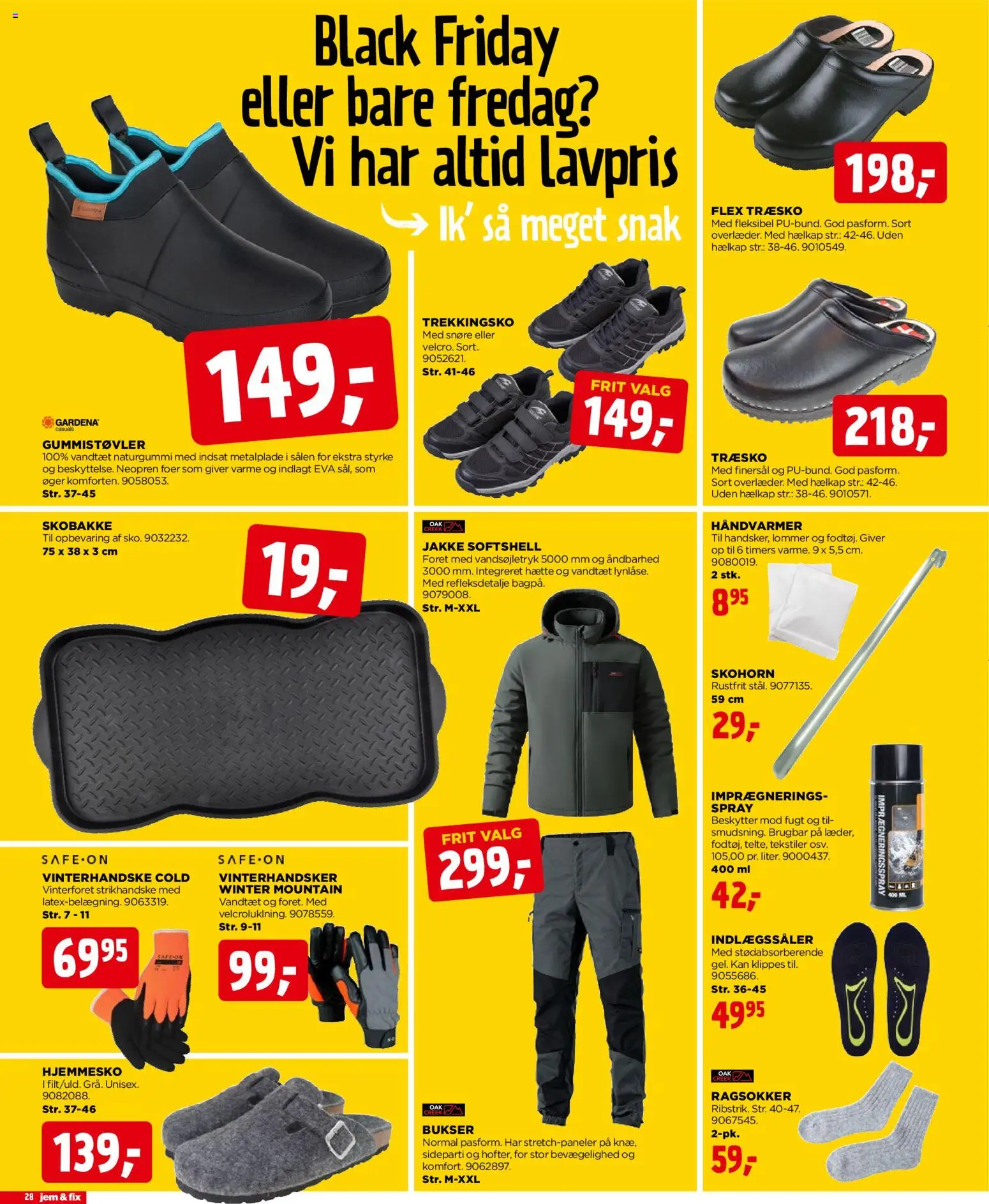 Jem & fix tilbudsavis – gyldig fra 23.11.2025 | Side: 28 | Produkter: Jakke, Bukser, Hjemmesko, Søm