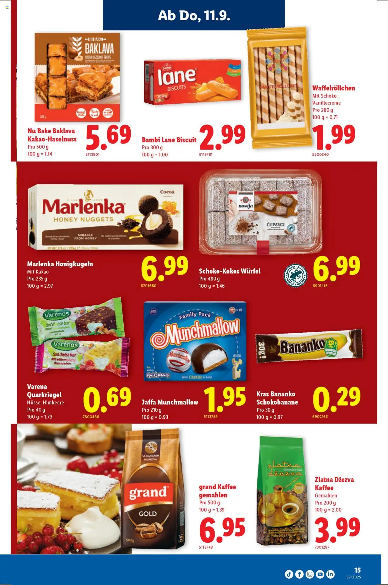Lidl Aktionen – gültig ab 11.09.2025 | Seite: 15 | Produkte: Kaffee, Himbeere