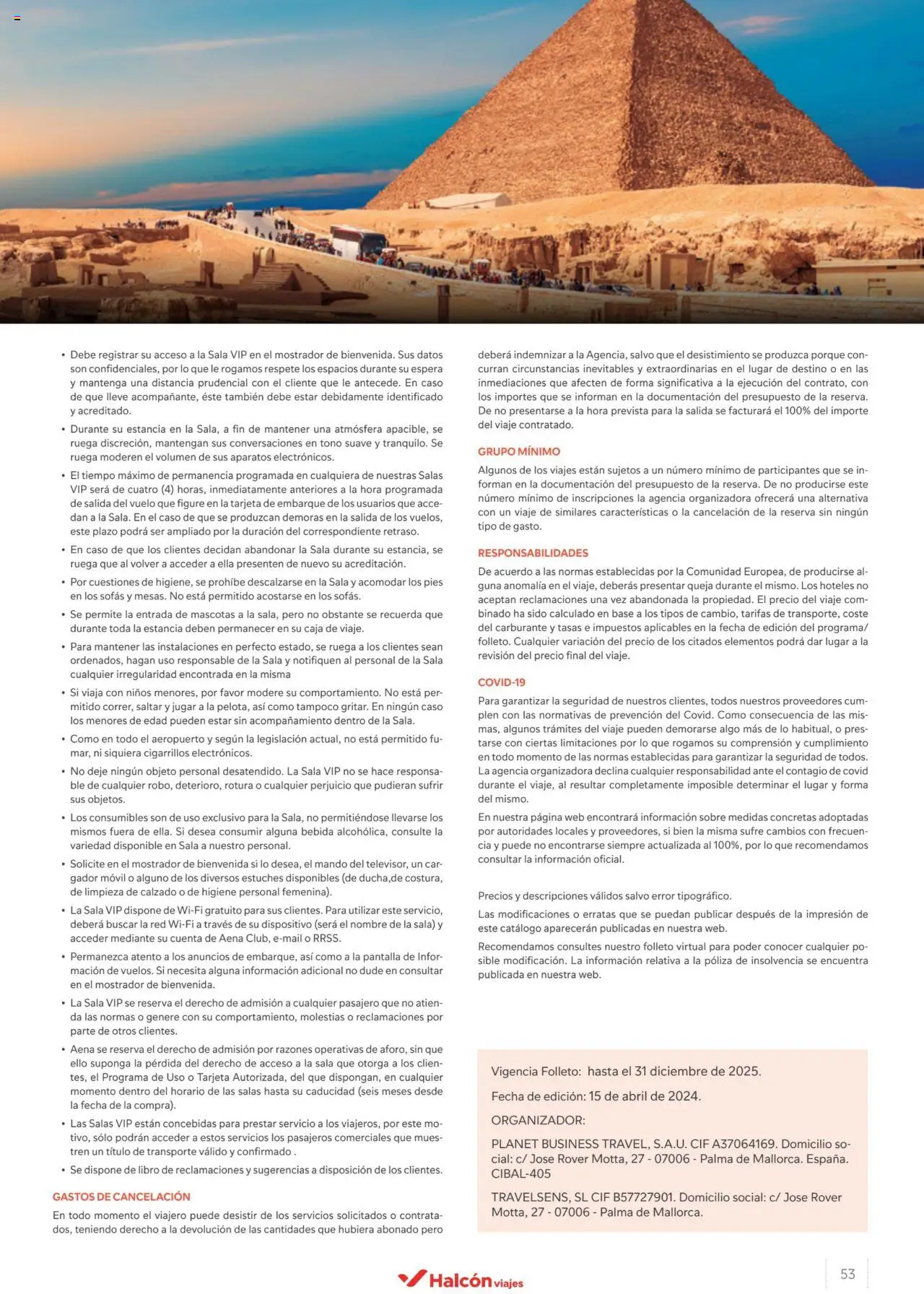 Halcón Viajes Egipto │ válido desde el 15.04.2024 | Página: 53 | Productos: Organizador, Caja