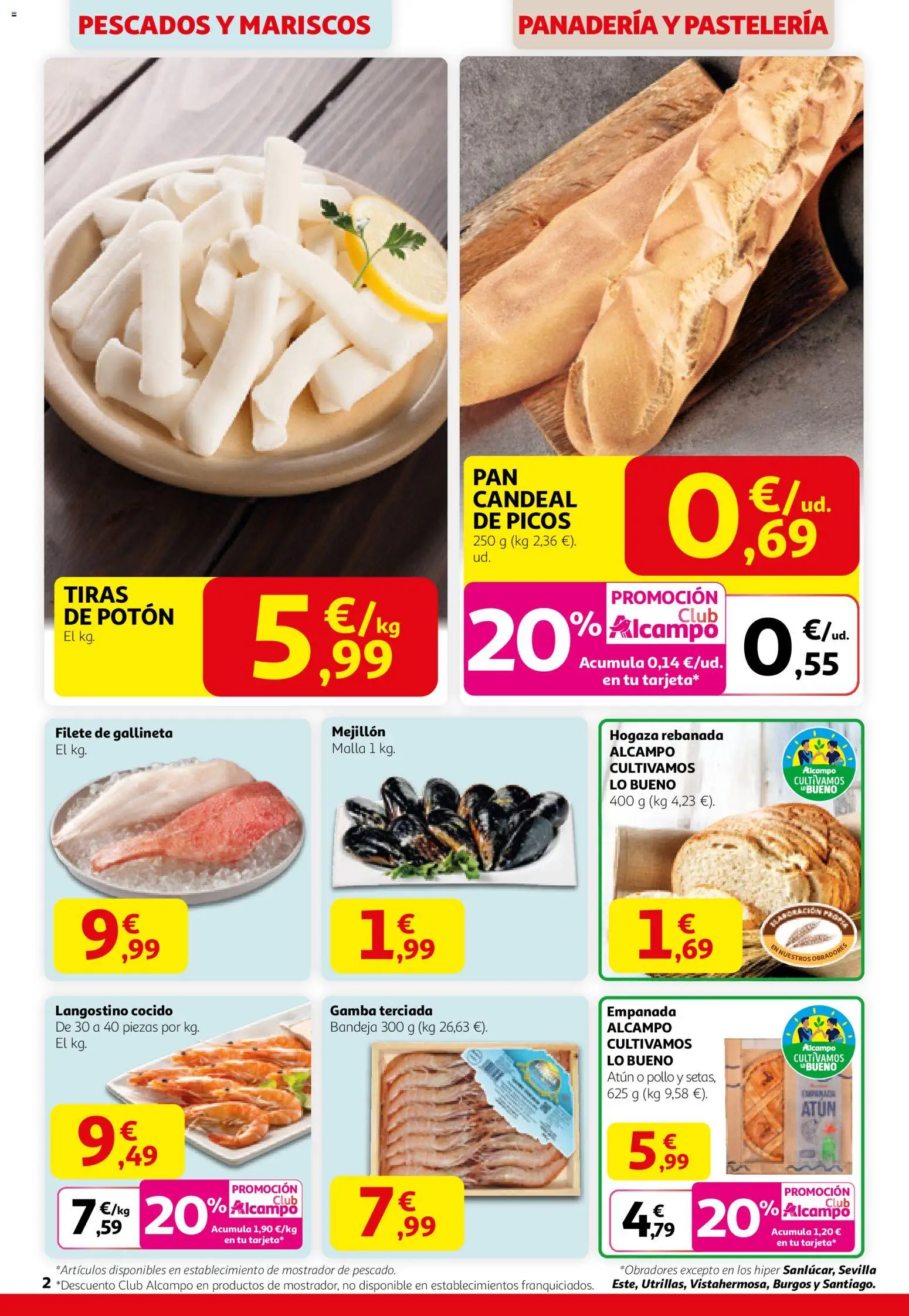 Alcampo - HP catalan  │ válido desde el 29.01.2026 | Página: 2 | Productos: Filete, Panadería, Langostino, Gamba