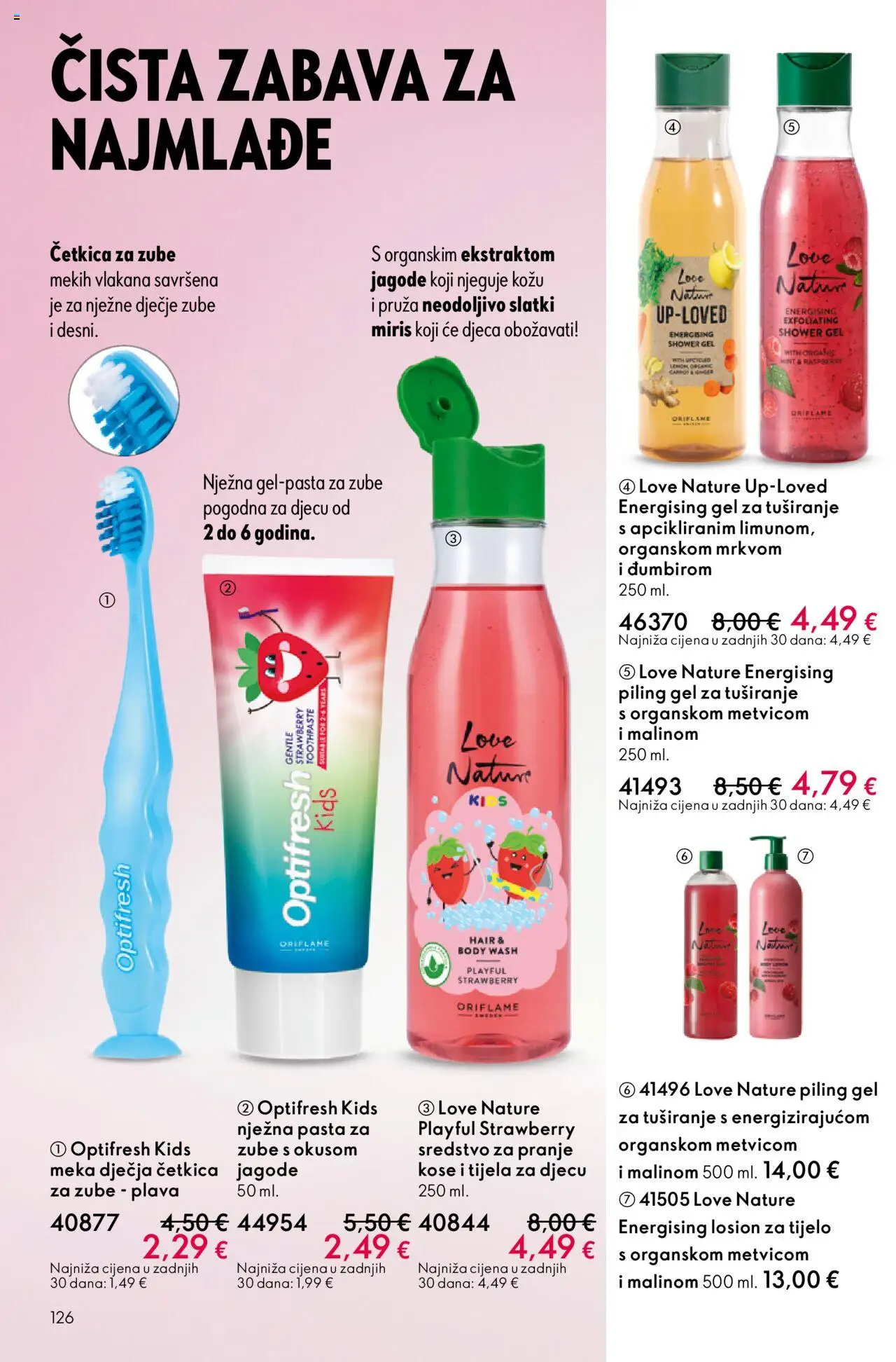 Oriflame katalog | vrijedi od 08.10.2025 | Stranica: 126 | Proizvodi: Miris, Piling, Gel za tuširanje, Četkica za zube