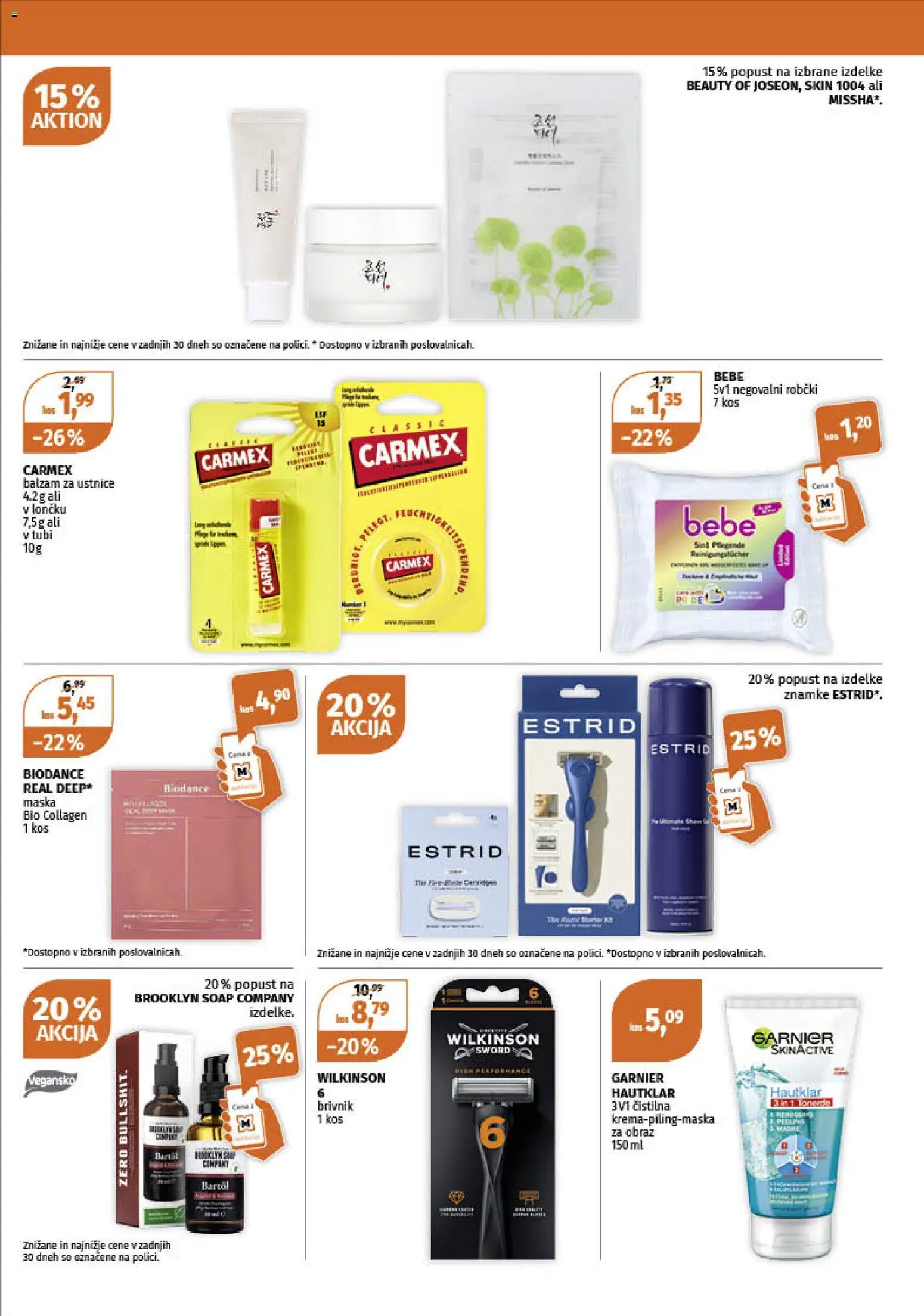 Novi Müller katalog ponudbe – veljaven od 15.12.2025 | Stran: 22 | Izdelki: Robčki, Kos, Maska, Brivnik