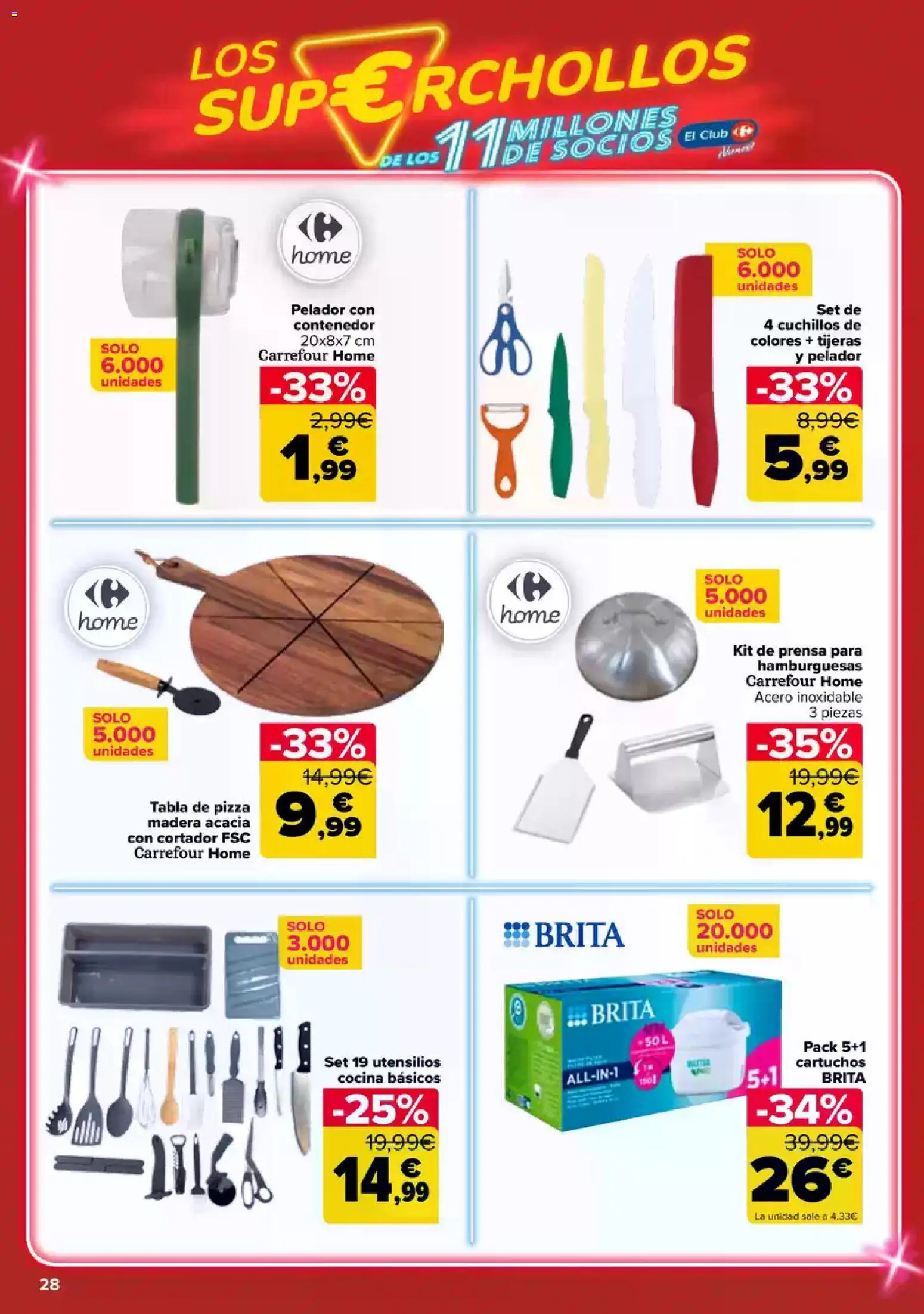 Carrefour Super chollos │ válido desde el 23.04.2026 | Página: 28 | Productos: Pizza, Cocina, Prensa