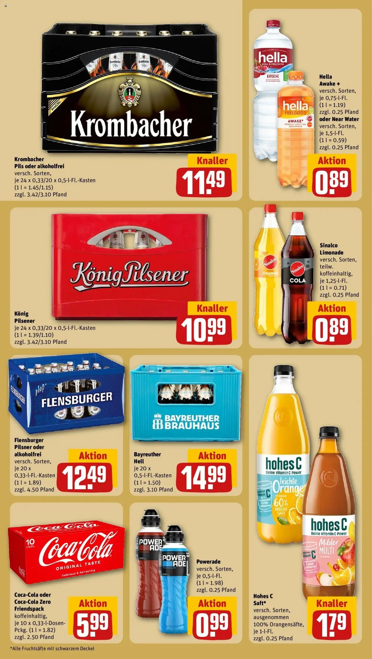 Rewe Prospekt Augustdorf	 – gültig ab 01.03.2026 | Seite: 22 | Produkte: Konig pilsener, Cola, Hella, Hohes c