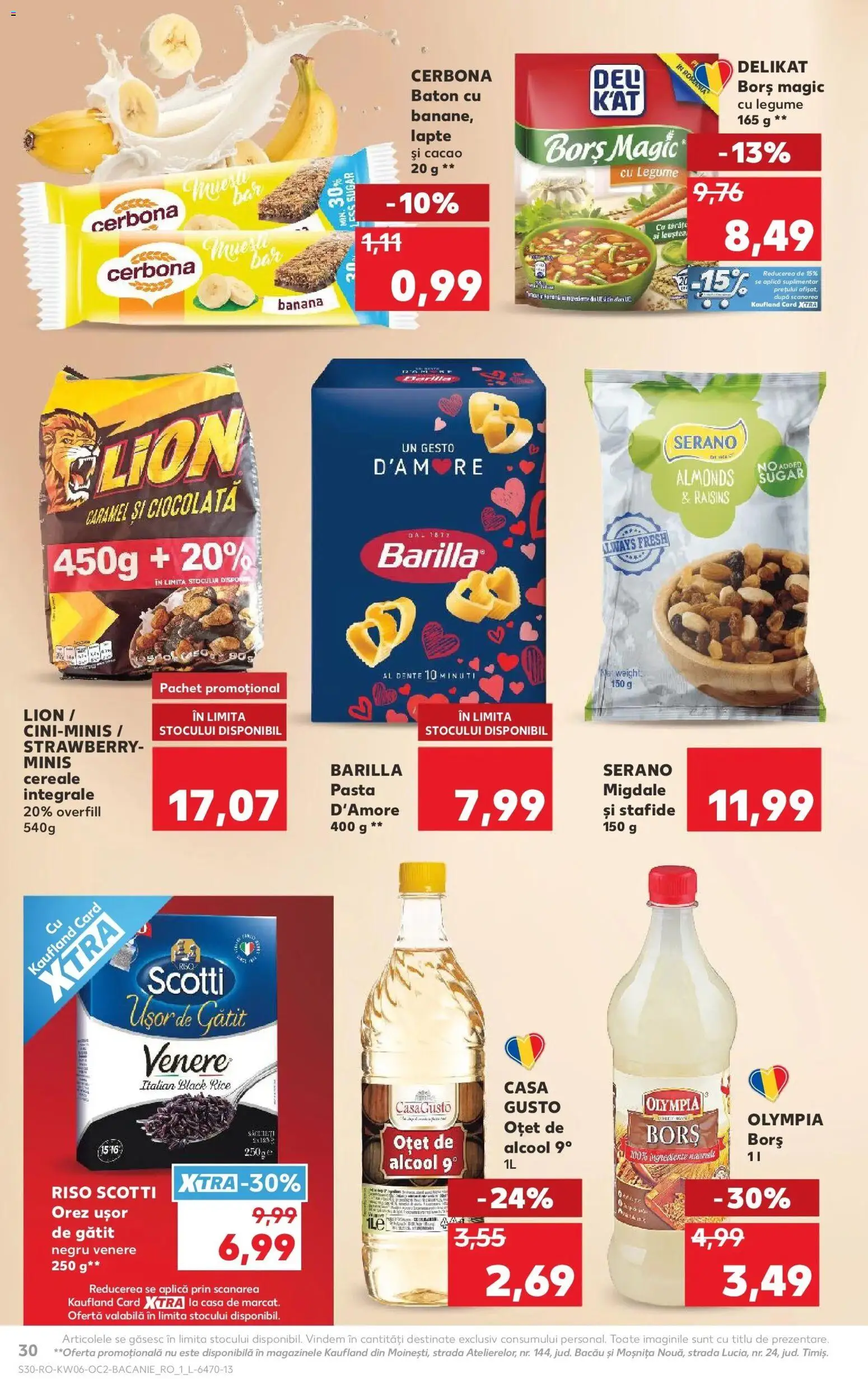 Noul catalog Kaufland – valabil de la 04.02.2026 | Pagină: 30 | Produse: Lapte, Ciocolată, Cereale, Stafide