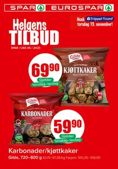 Forhåndsvisning av Spar Helgens Tilbud gyldig fra 13.11.2025