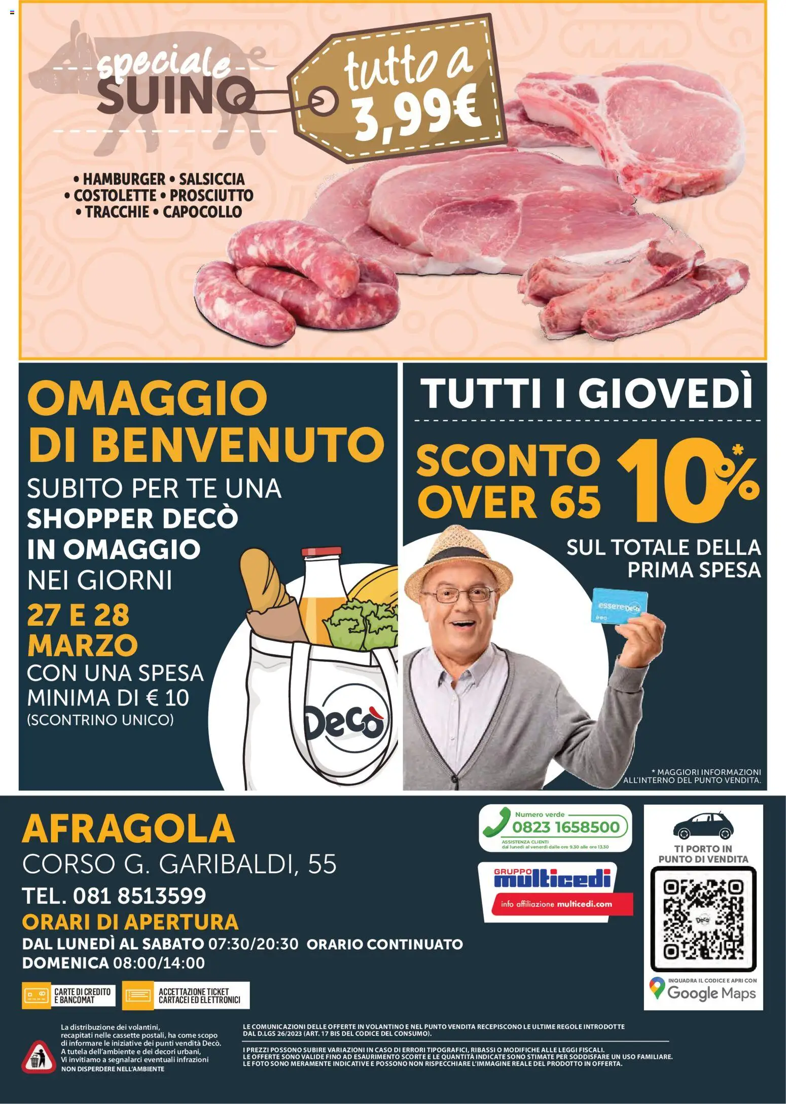 Volantino Decò del 27.03.2026 | Pagina: 20 | Prodotti: Tè, Suino, Salsiccia, Hamburger