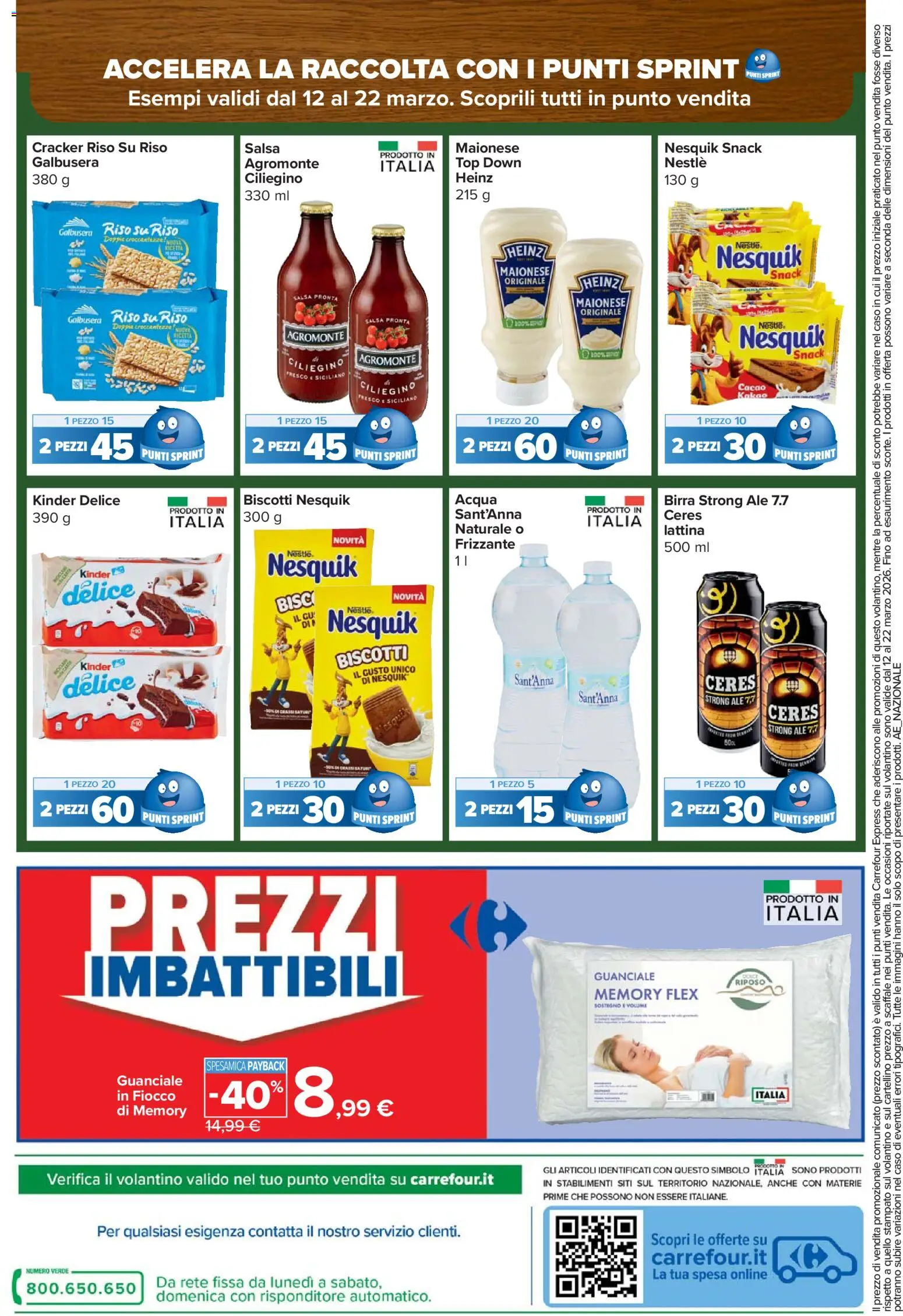 Volantino Carrefour del 12.03.2026 | Pagina: 14 | Prodotti: Riso, Acqua, Top, Cacao