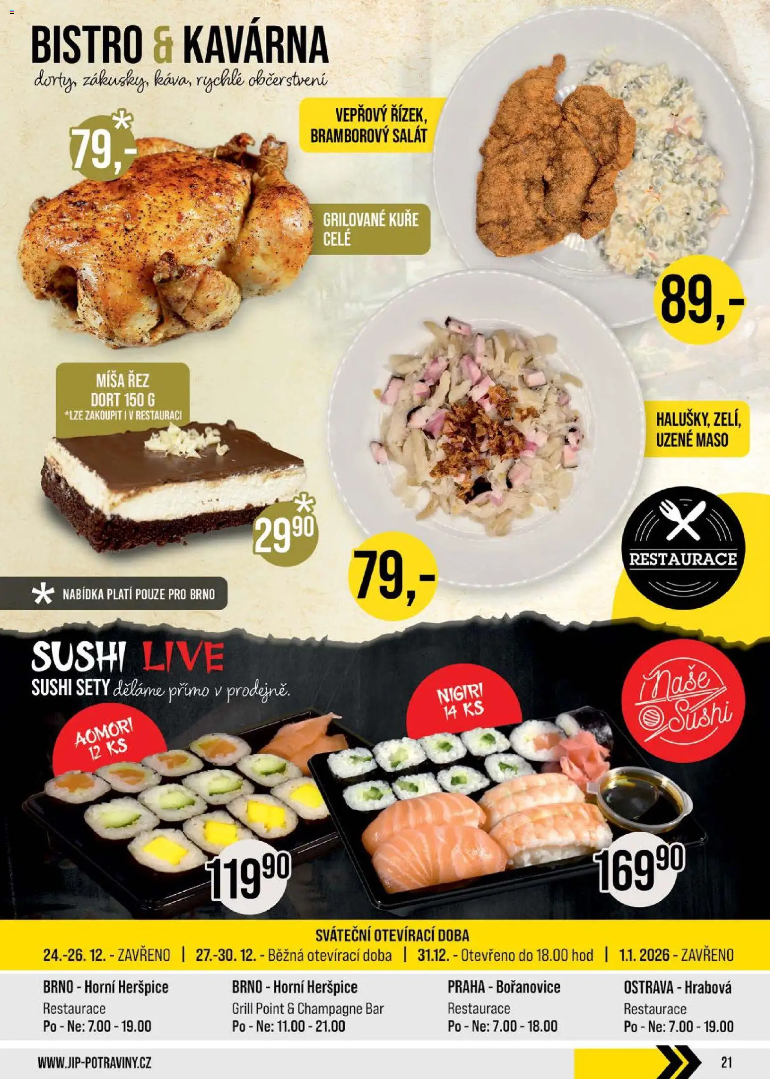 Jip leták - Cash & Carry od 24.12.2025 | Strana: 21 | Produkty: Grilované kuře, Salát, Champagne, Kuře