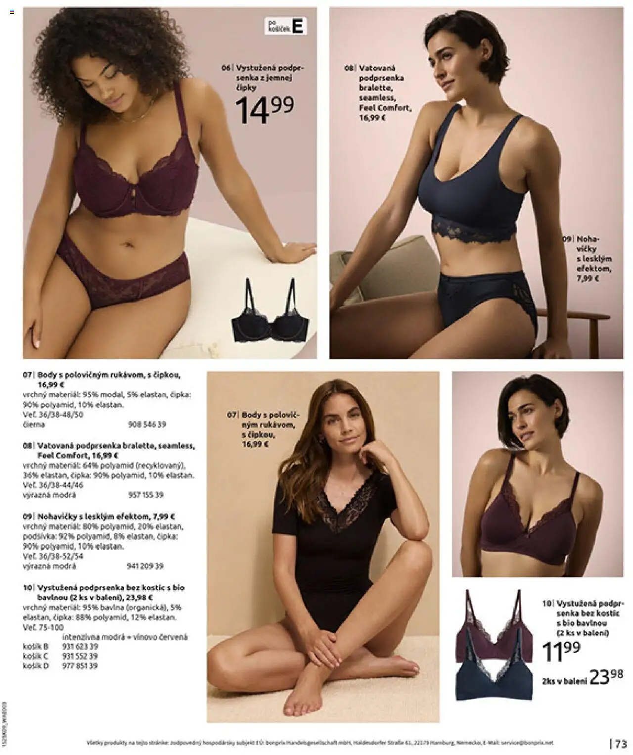 Nové Bonprix akcie – leták je platný od 23.09.2025 | Strana: 75 | Produkty: Nohavičky, Podprsenka
