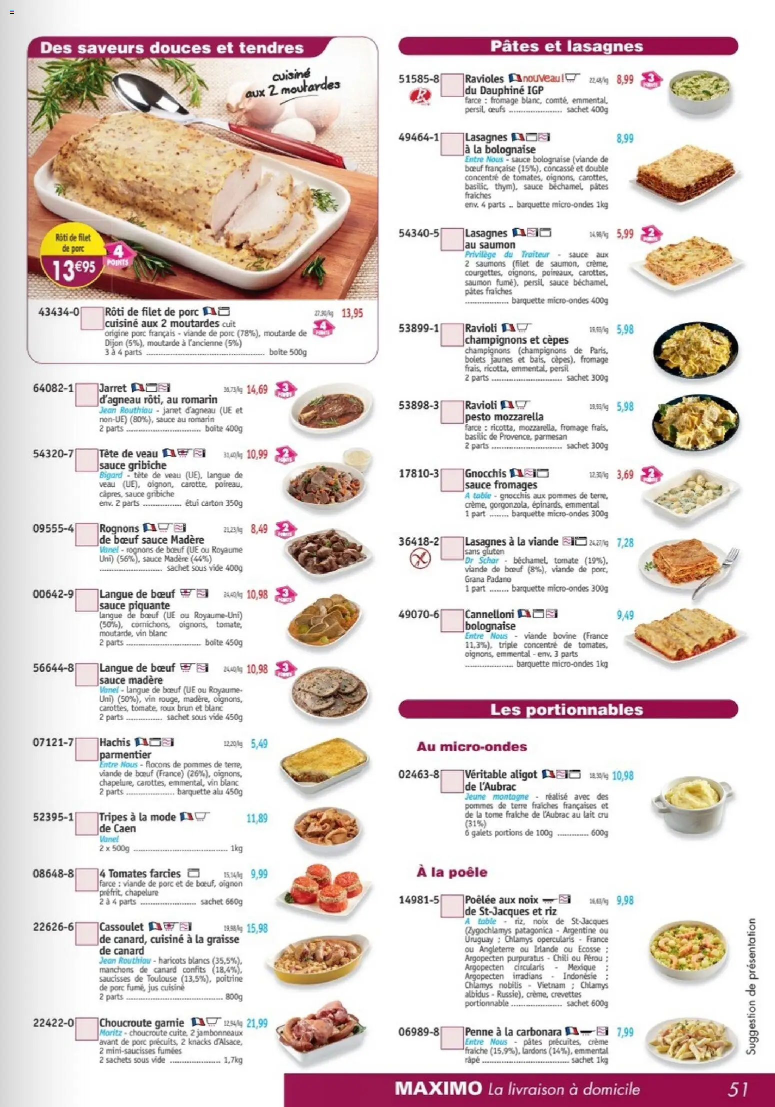 {H1} | Page: 51 | Produits: Emmental, Mozzarella, Vin, Chapelure