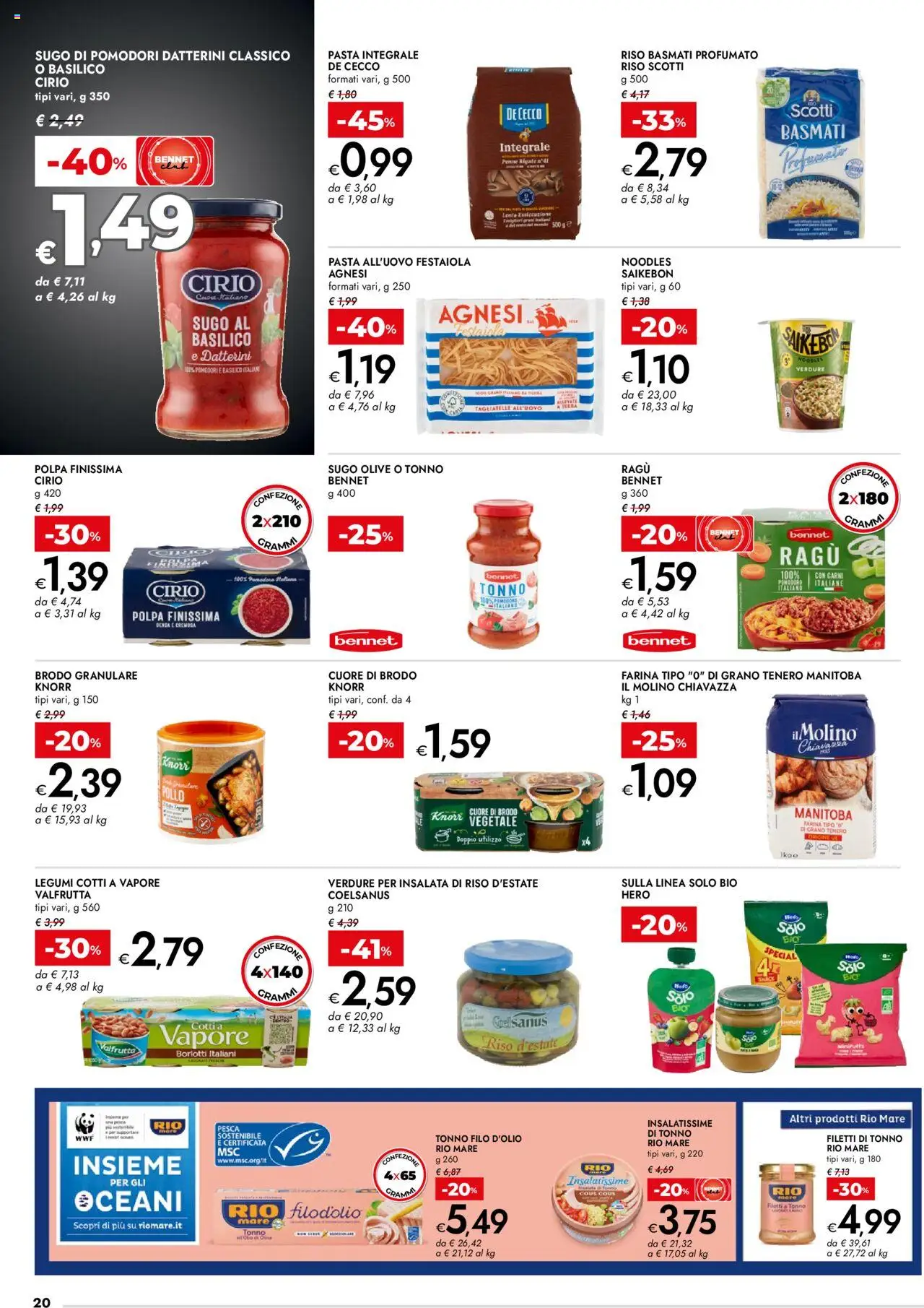 Volantino bennet del 05.06.2025 | Pagina: 20 | Prodotti: Verdure, Farina, Pomodori, Basilico