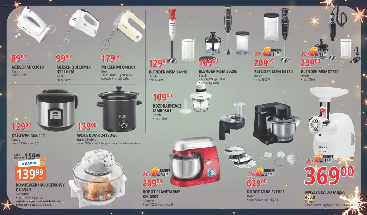 E.Leclerc Gazetka - Warszawa Bielany od 18.11.2025 | Strona: 7 | Produkty: Karta, Wolnowar, Blender, Tefal