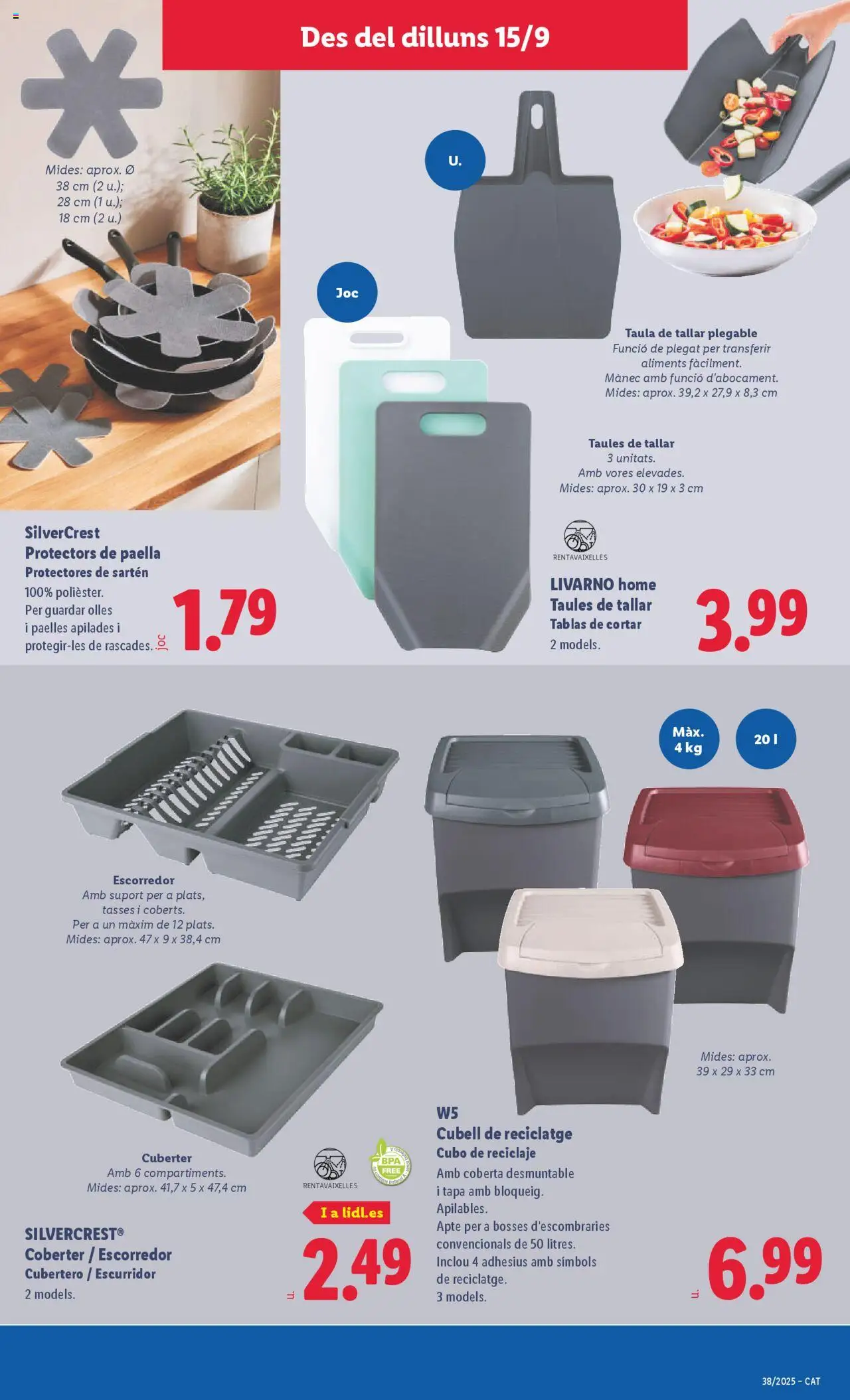 Lidl folleto de bazar │ válido desde el 15.09.2025 | Página: 9 | Productos: Pan