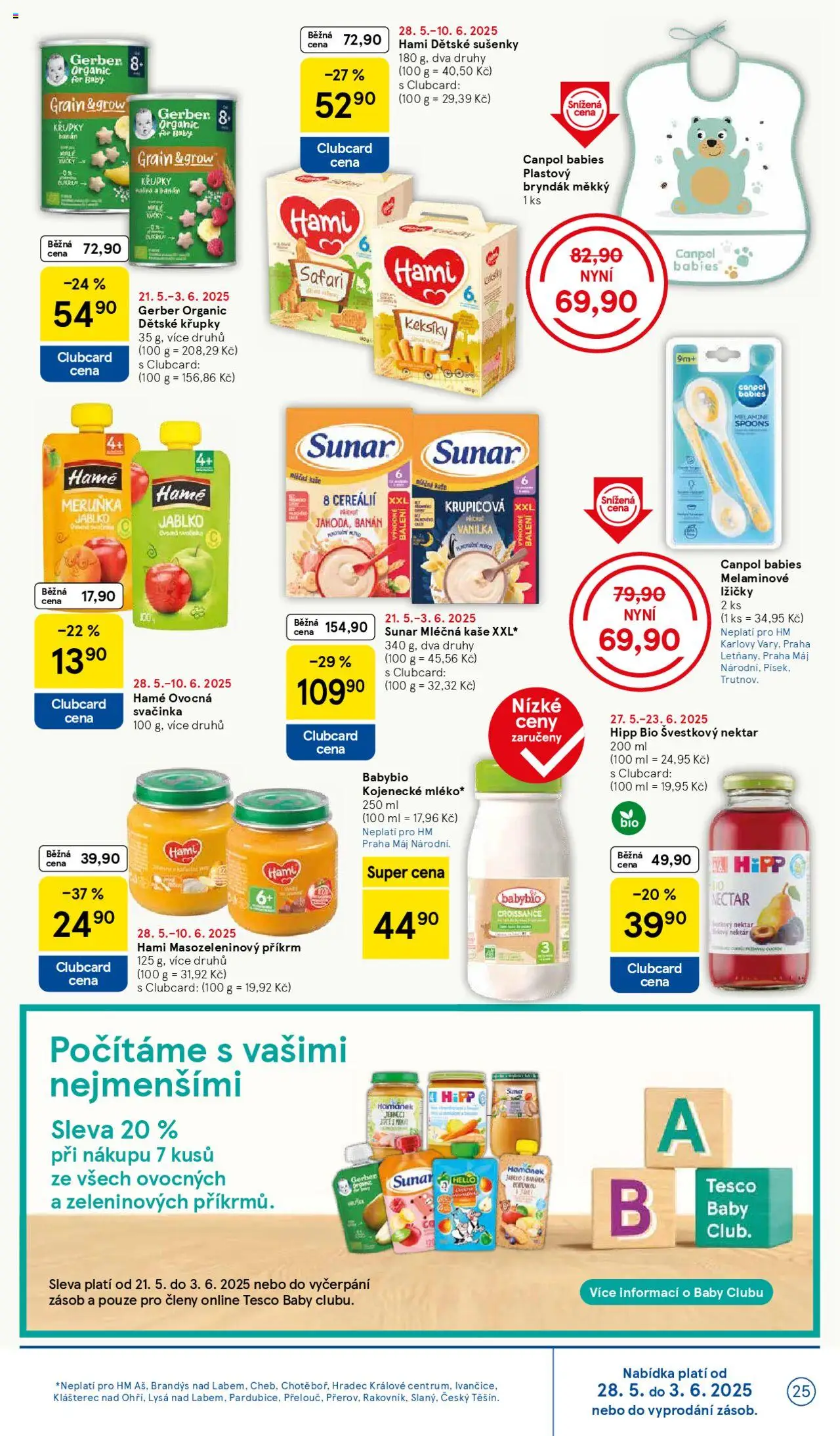 Tesco leták - Hypermarket od 28.05.2025 | Strana: 25 | Produkty: Sunar, Křupky, Hipp, Hami