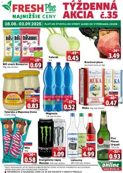 Fresh leták - náhľad platný od 28.08.2025