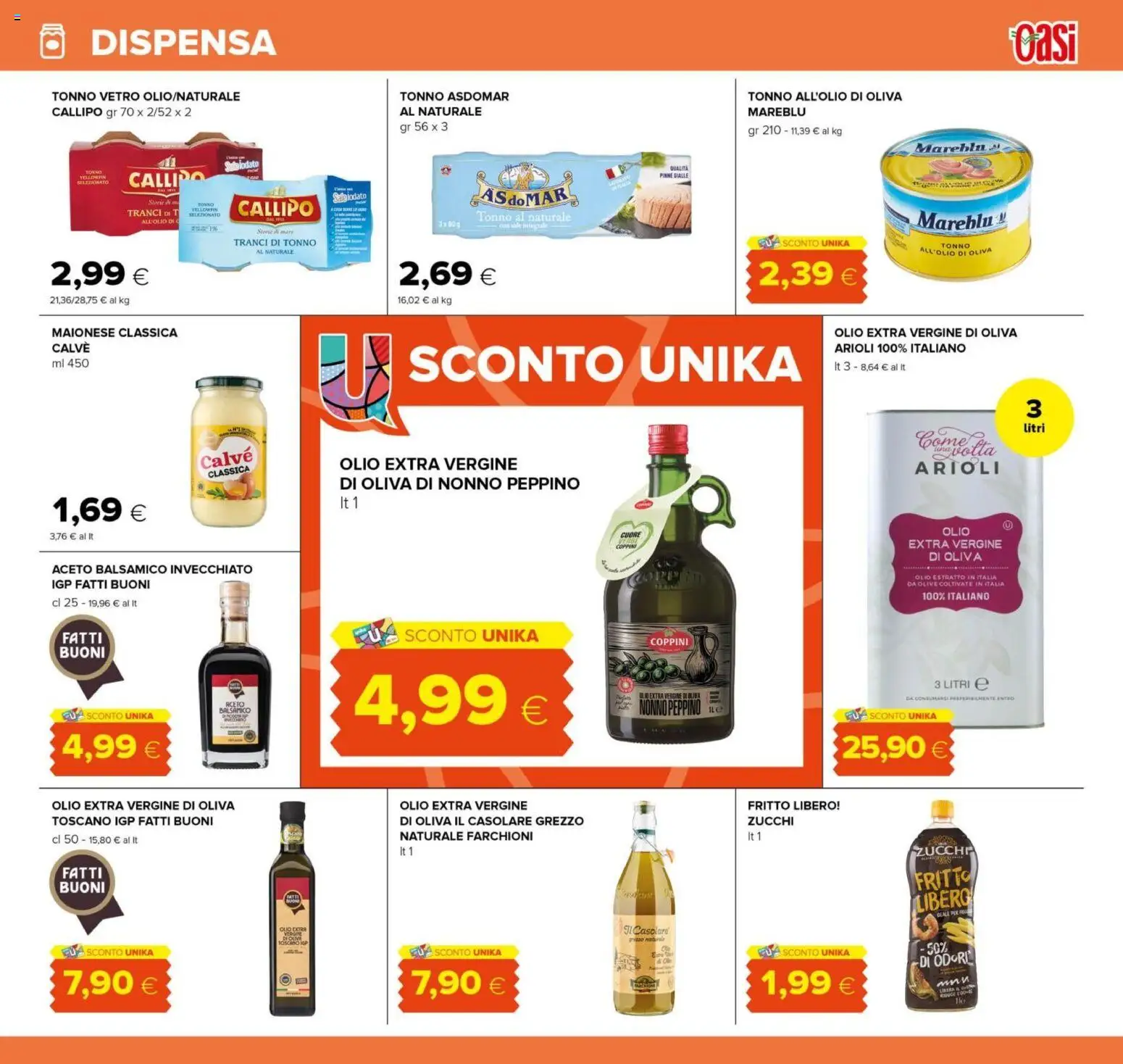 Volantino Oasi del 01.12.2025 | Pagina: 23 | Prodotti: Maionese, Olio, Olive, Tonno al naturale