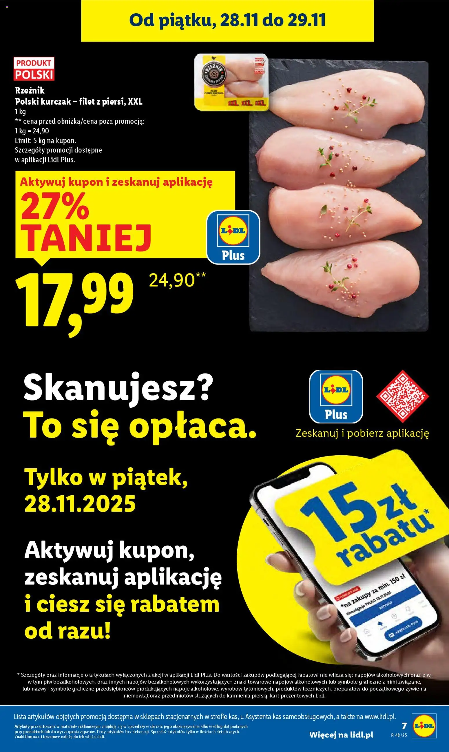 Lidl Black Friday od 27.11.2025 | Strona: 7 | Produkty: Kurczak, Napoje