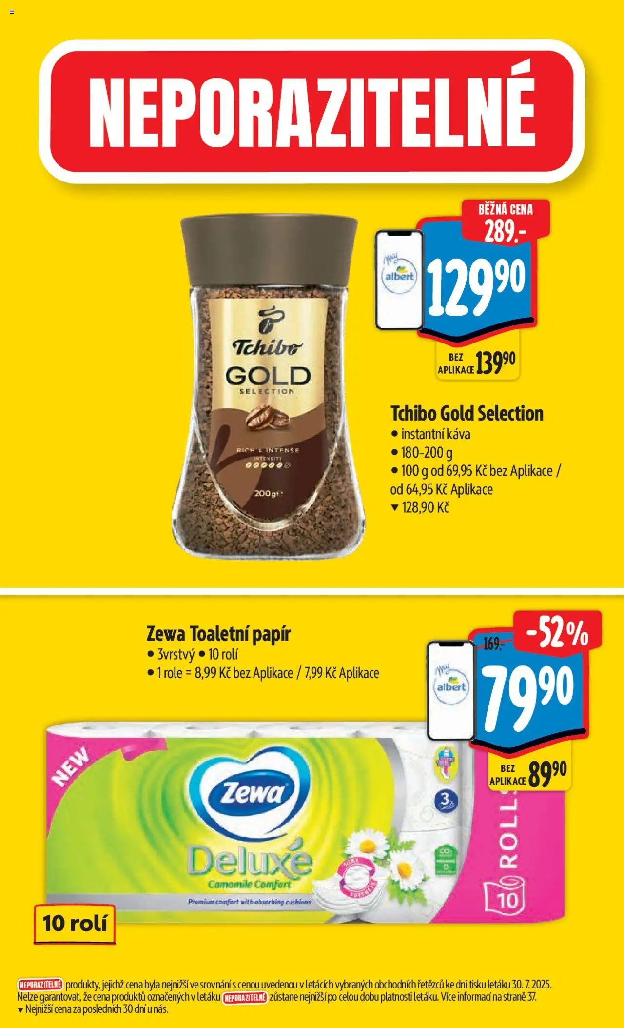 Albert leták - Hypermarket od 06.08.2025 | Strana: 4 | Produkty: Tchibo, Toaletní papír, Zewa, Tchibo Gold