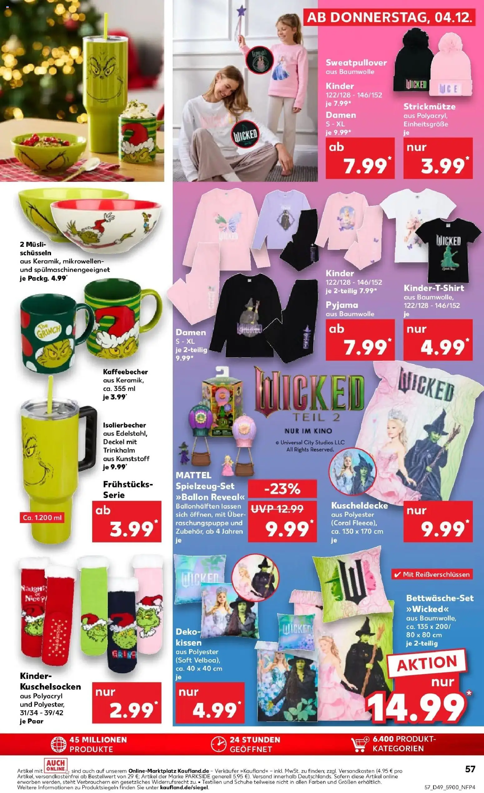 Kaufland prospekt Magdeburg	 – gültig ab 08.12.2025 | Seite: 57 | Produkte: Sweatshirt, T-Shirt, Kissen, Pyjama