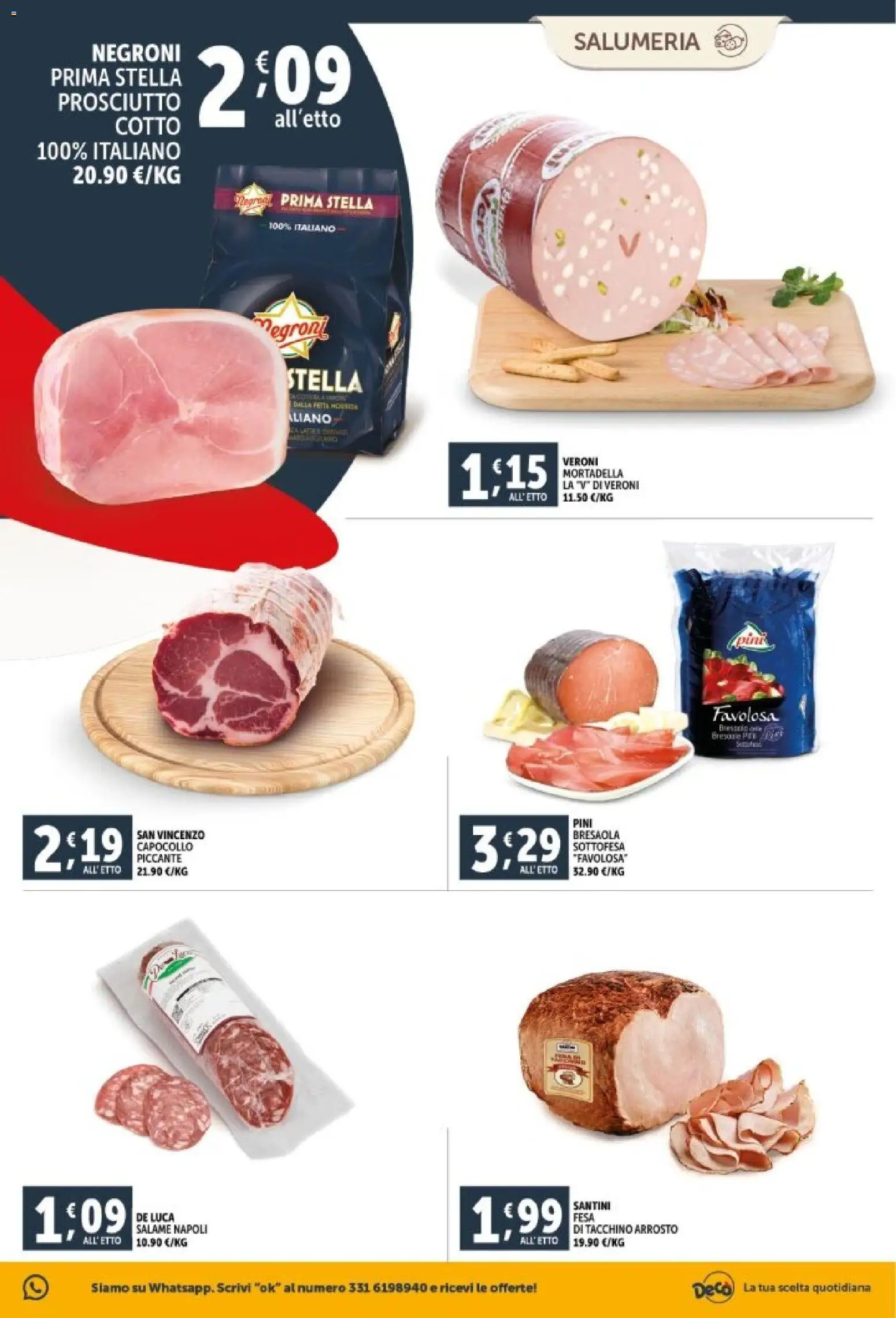 Volantino Decò del 29.12.2025 | Pagina: 5 | Prodotti: Arrosto, Prosciutto Cotto, Bresaola, Prosciutto