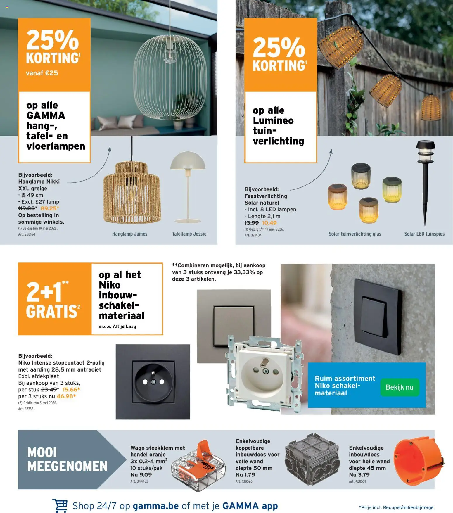 {H1} | Pagina: 19 | Producten: Verlichting, Tafel, Stopcontact, Lamp