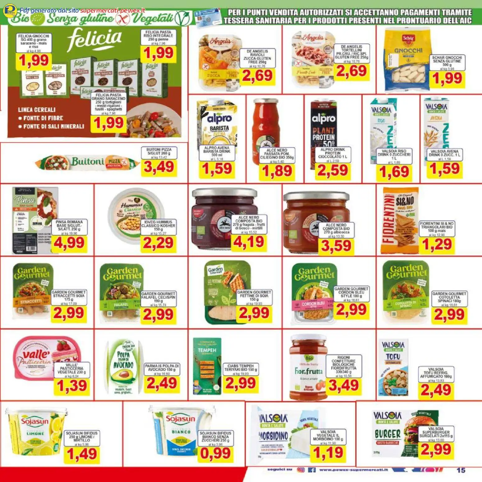 Volantino Pewex del 17.03.2026 | Pagina: 15 | Prodotti: Cereali, Pasta, Zucca, Penne