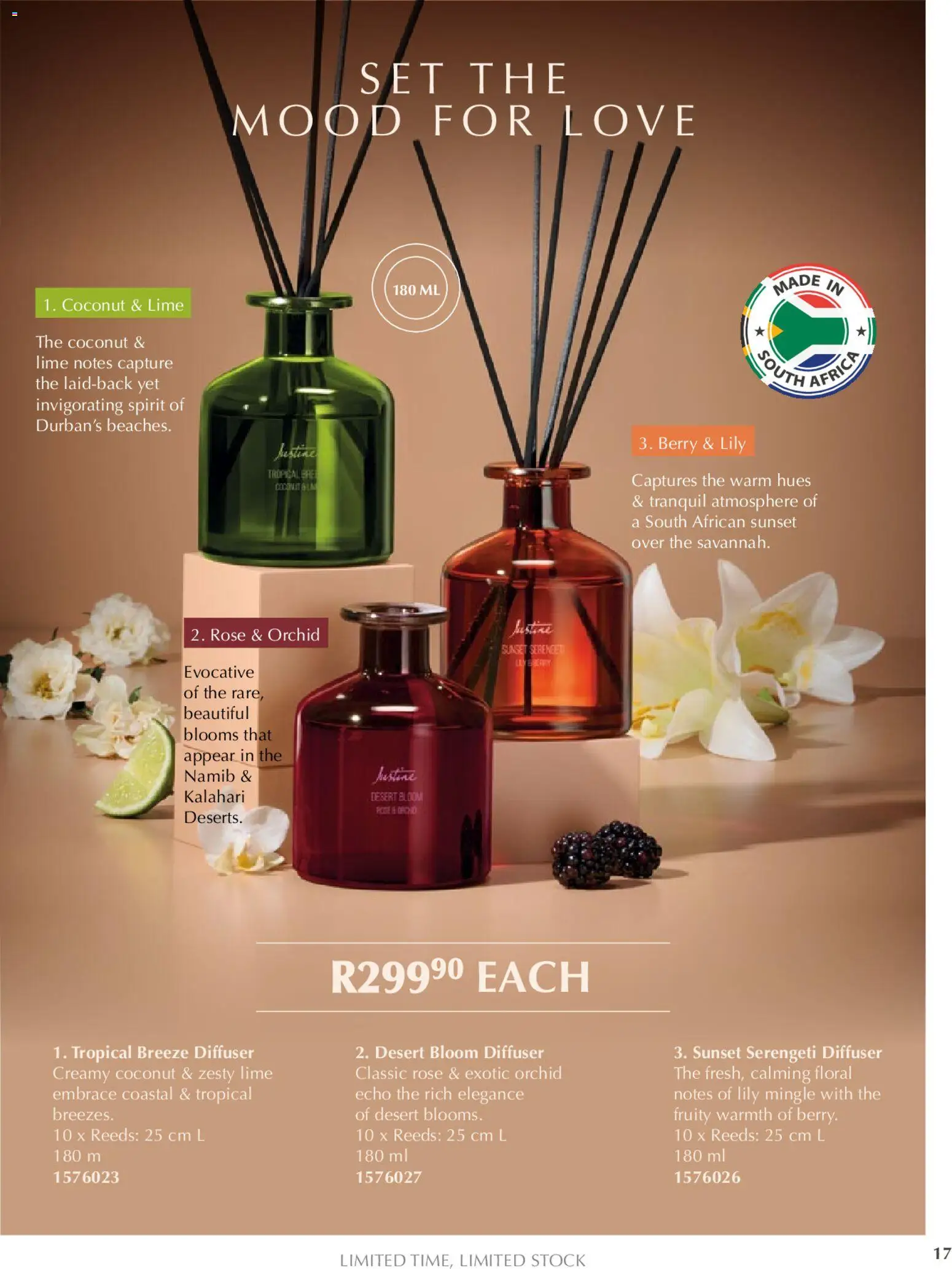 New Justine catalogue – valid from 20.02.2026 | Page: 17 | Products: Diffuser, Stock, Lime