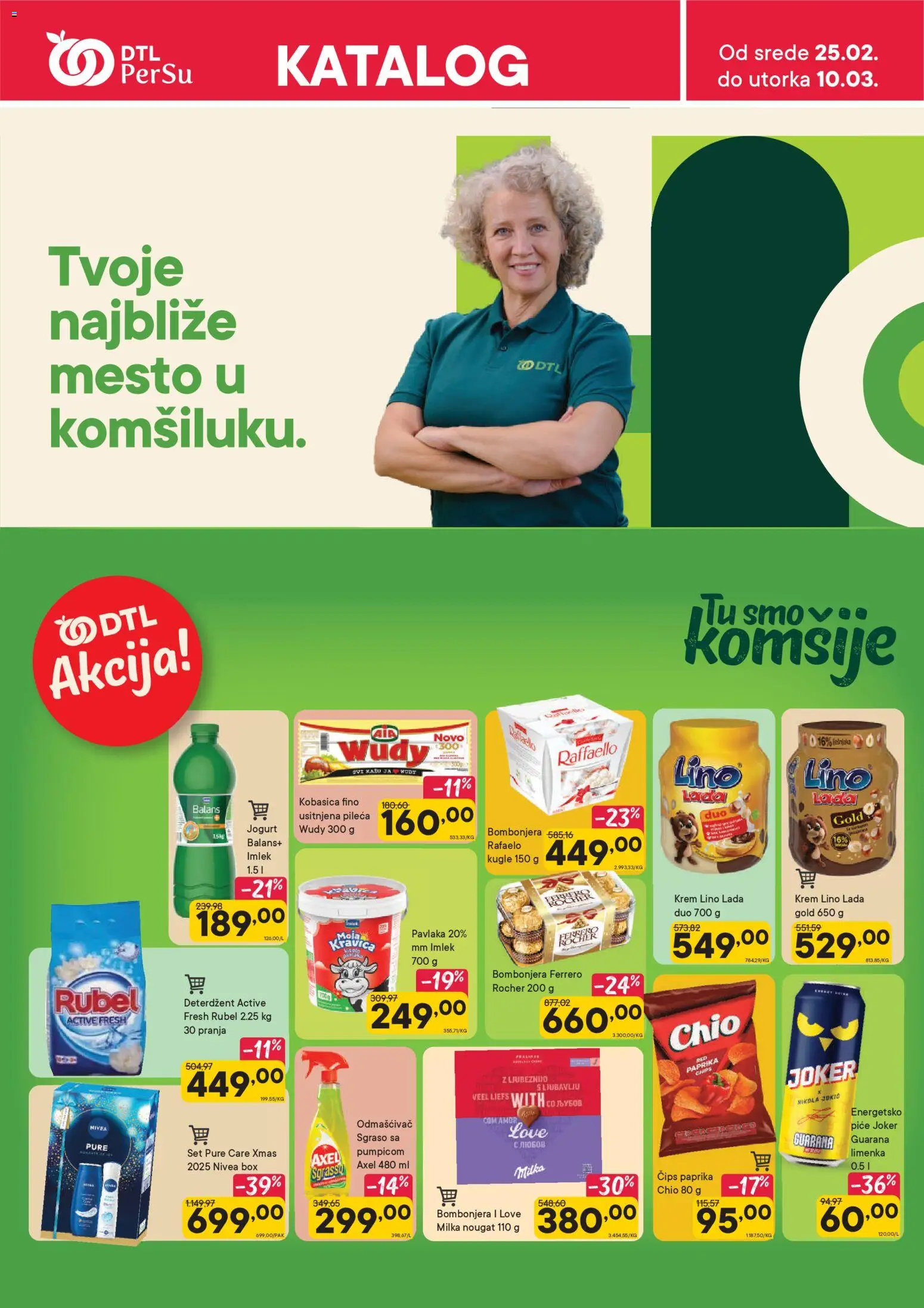 PerSu katalog - važi od 25.02.2026 | Strana: 1 | Proizvode: Čips, Nivea, Jogurt, Pavlaka