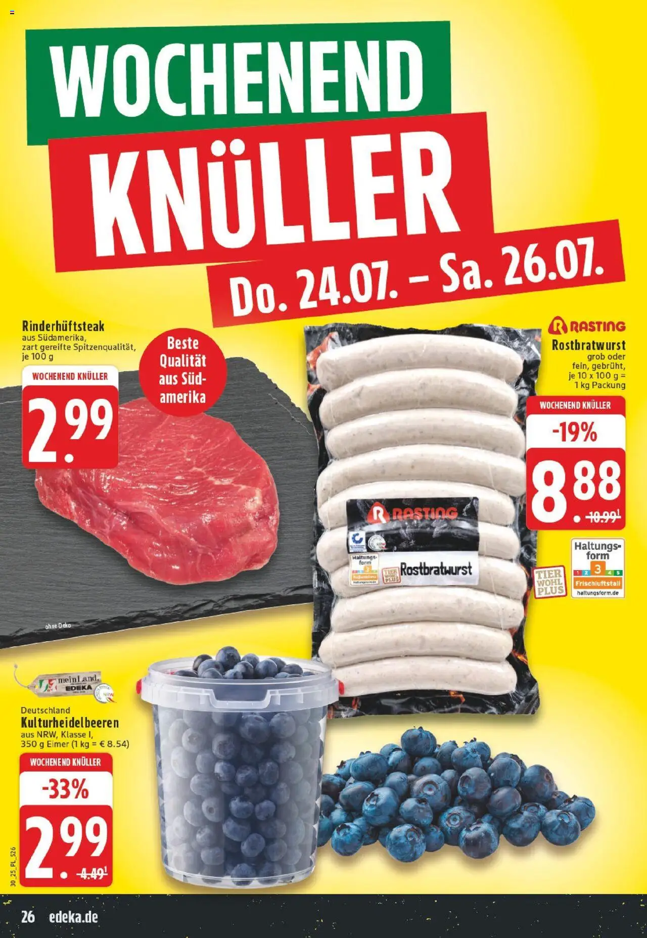 Edeka prospekt Bocholt - Holtwick	 - gültig ab dem 20.07.2025 | Seite: 26 | Produkte: Steak