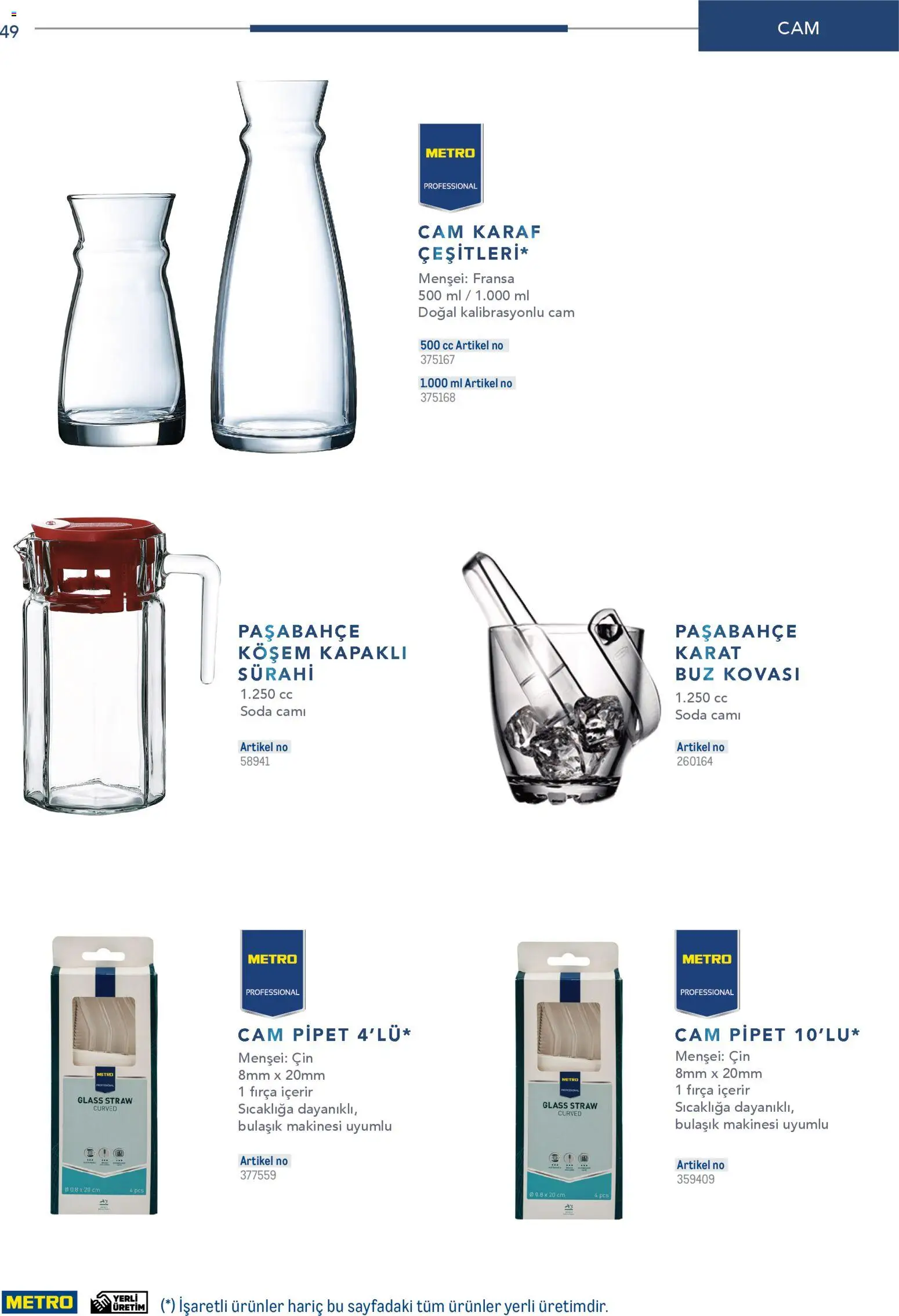 Metro - Profesyonel Çözümler - 26.12.2025 tarihinden itibaren geçerlidir | Sayfa: 49 | Ürünler: Cin, Soda, Bulaşık makinesi, Sürahi