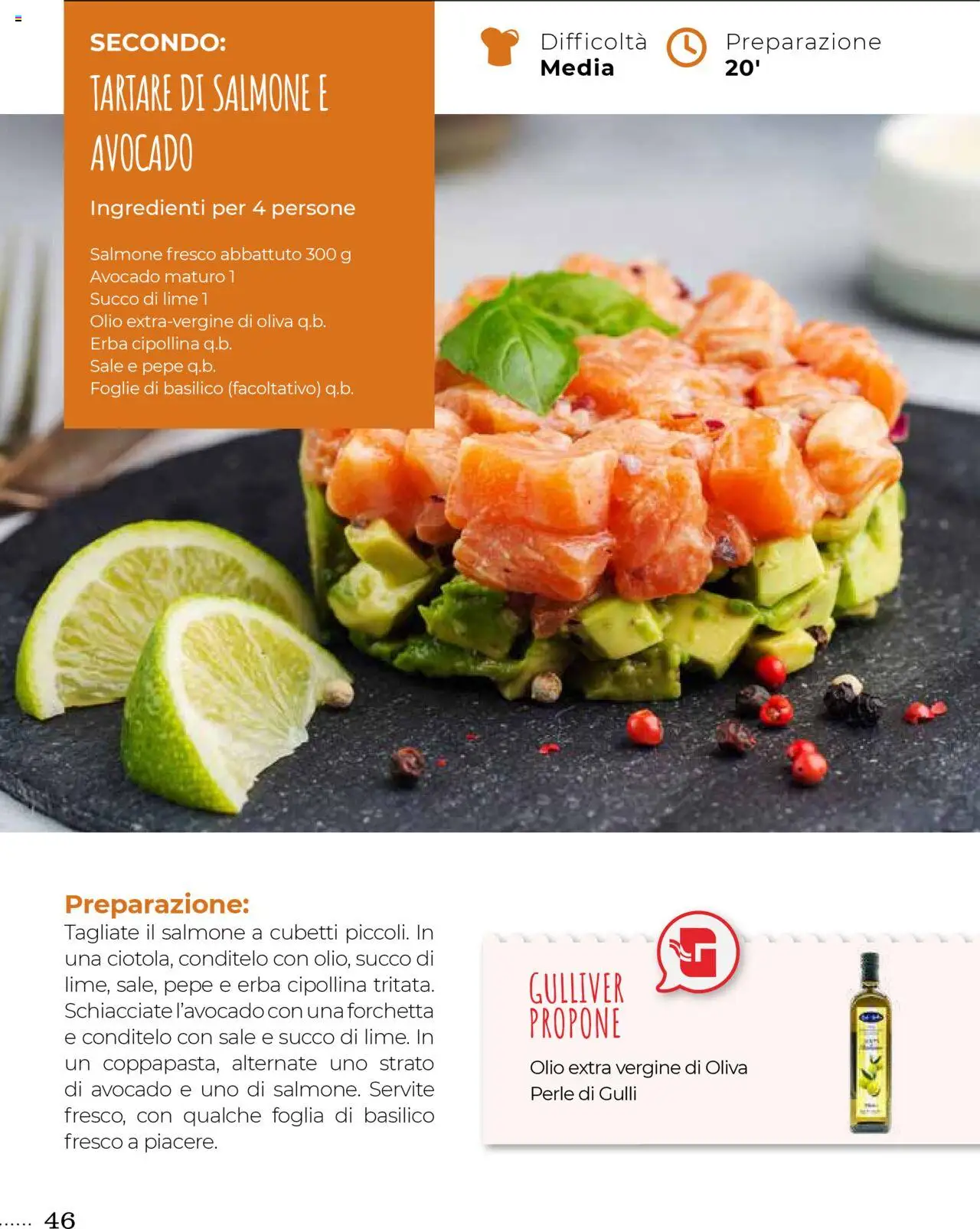 Volantino Gulliver del 01.08.2025 | Pagina: 46 | Prodotti: Succo, Avocado, Salmone fresco, Lime