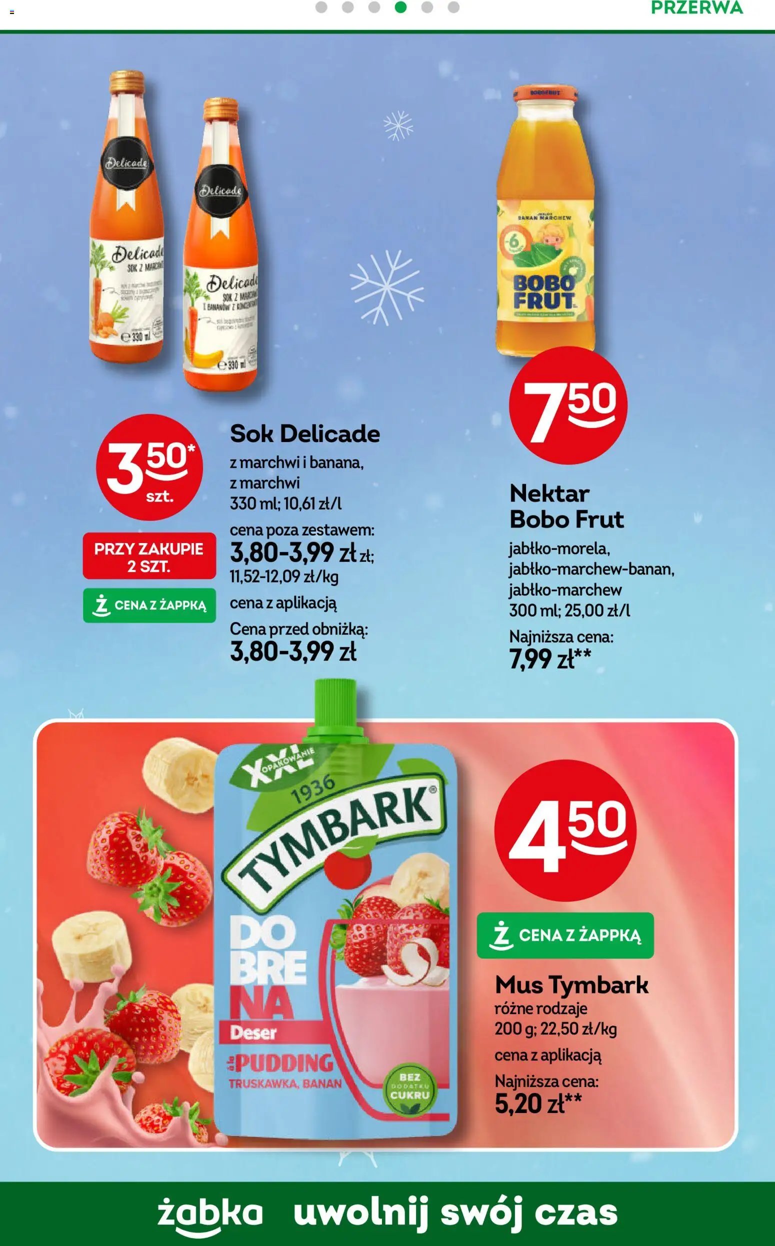 Żabka Gazetka od 28.01.2026 | Strona: 53 | Produkty: Bobo frut, Sok, Banan