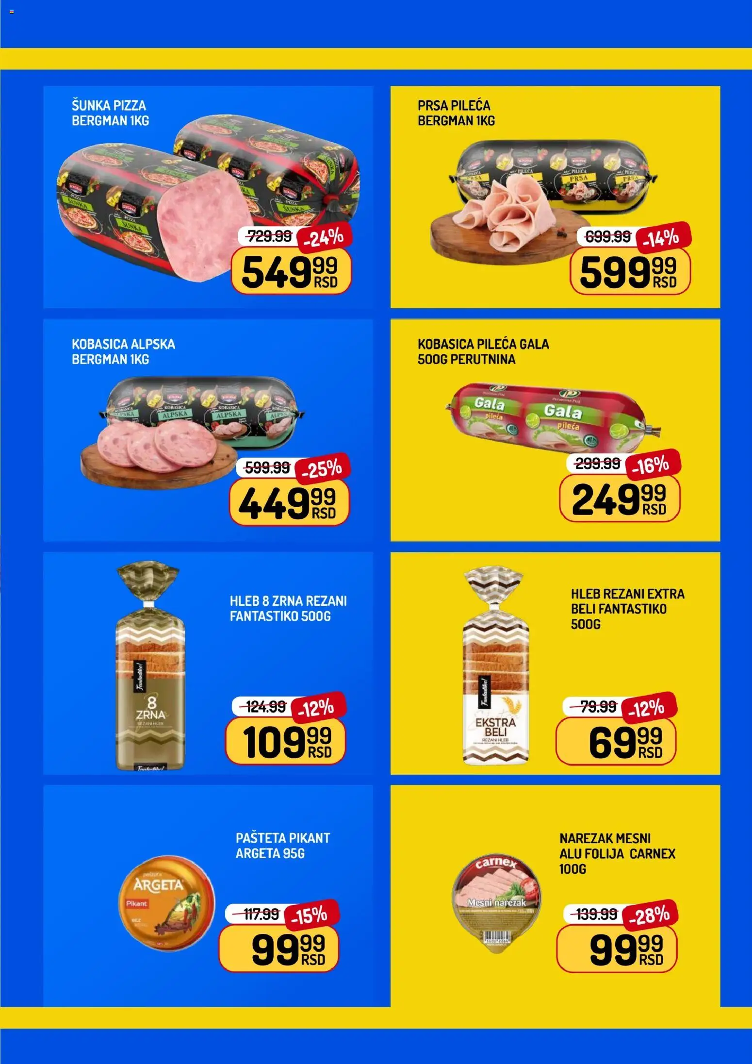 Aman katalog - važi od 13.02.2026 | Strana: 3 | Proizvode: Rezani hleb, Narezak, Kobasica, Pašteta