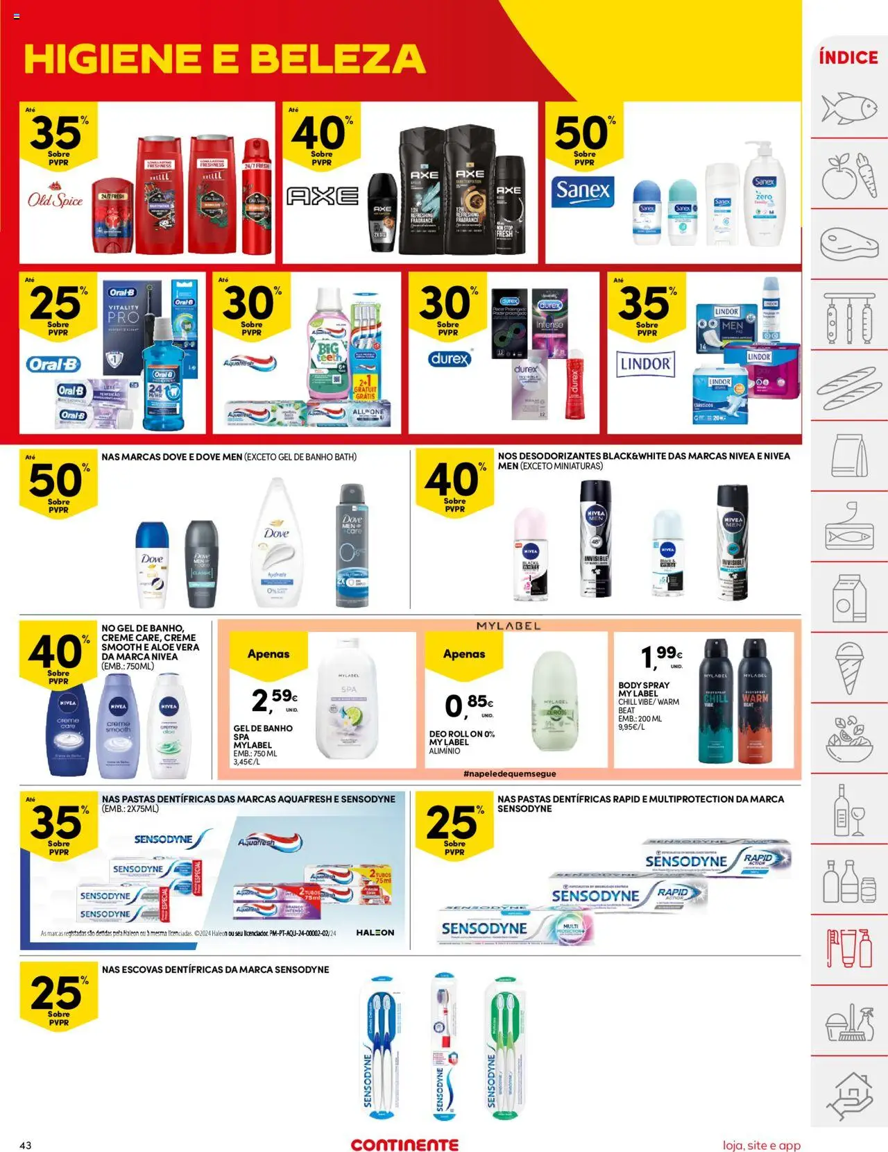 Continente folheto │ válido de 03.06.2025 | Página: 43 | Produtos: Gel de banho, Banho, Creme