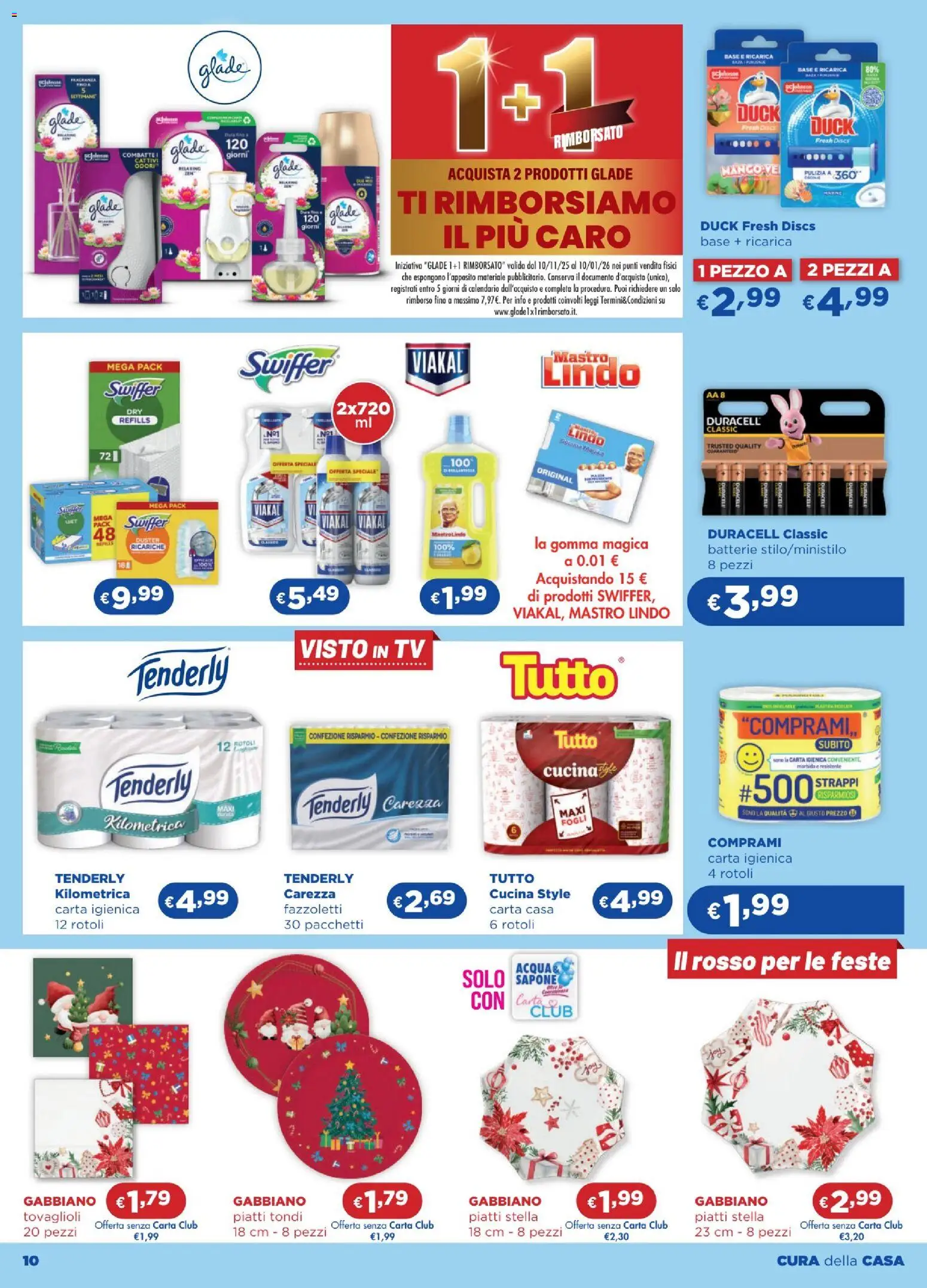 Volantino Acqua e Sapone del 17.12.2025 | Pagina: 10 | Prodotti: Sapone, Fazzoletti, TV, Batterie