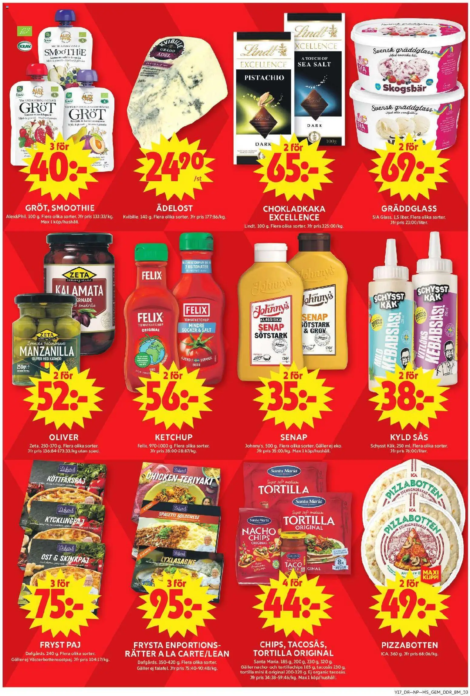 ICA Maxi reklamblad aktuell från 20.04.2026 | Sida: 8 | Produkter: Galler, Ost, Pizza, Tomater