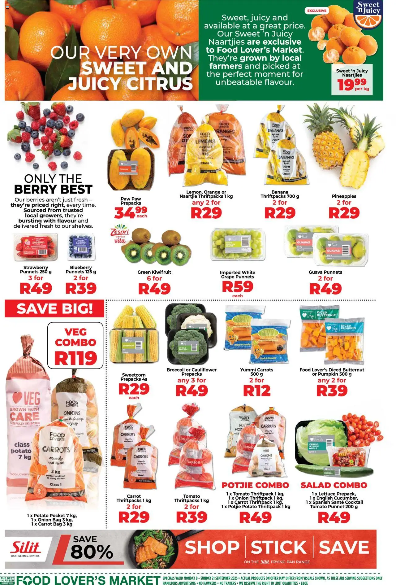 New Food Lover's Market catalogue – valid from 08.09.2025 | Page: 2 | Products: Chicken, Bananas, Garlic, Lettuce